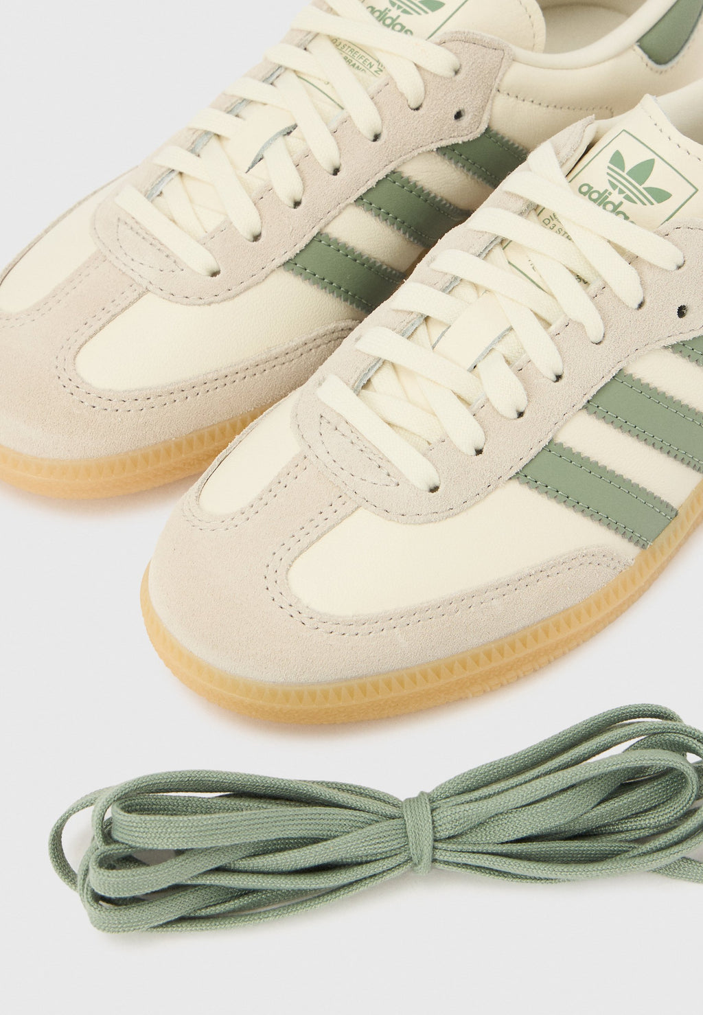 SAMBA OG UNISEX - Trainers - off-white/silver green/gum