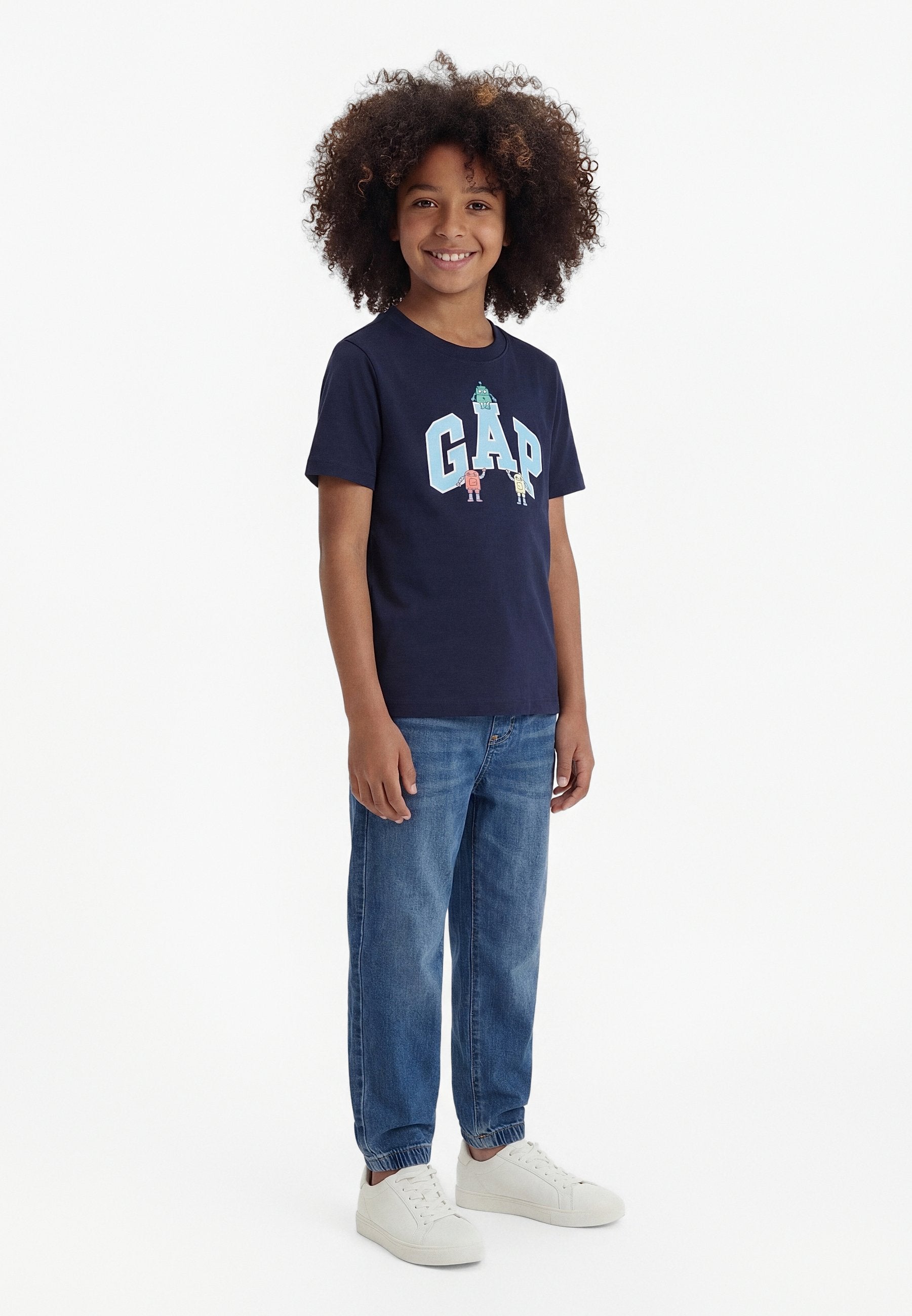 LOGO PRINT TEE - Print T-shirt - tapestry navy