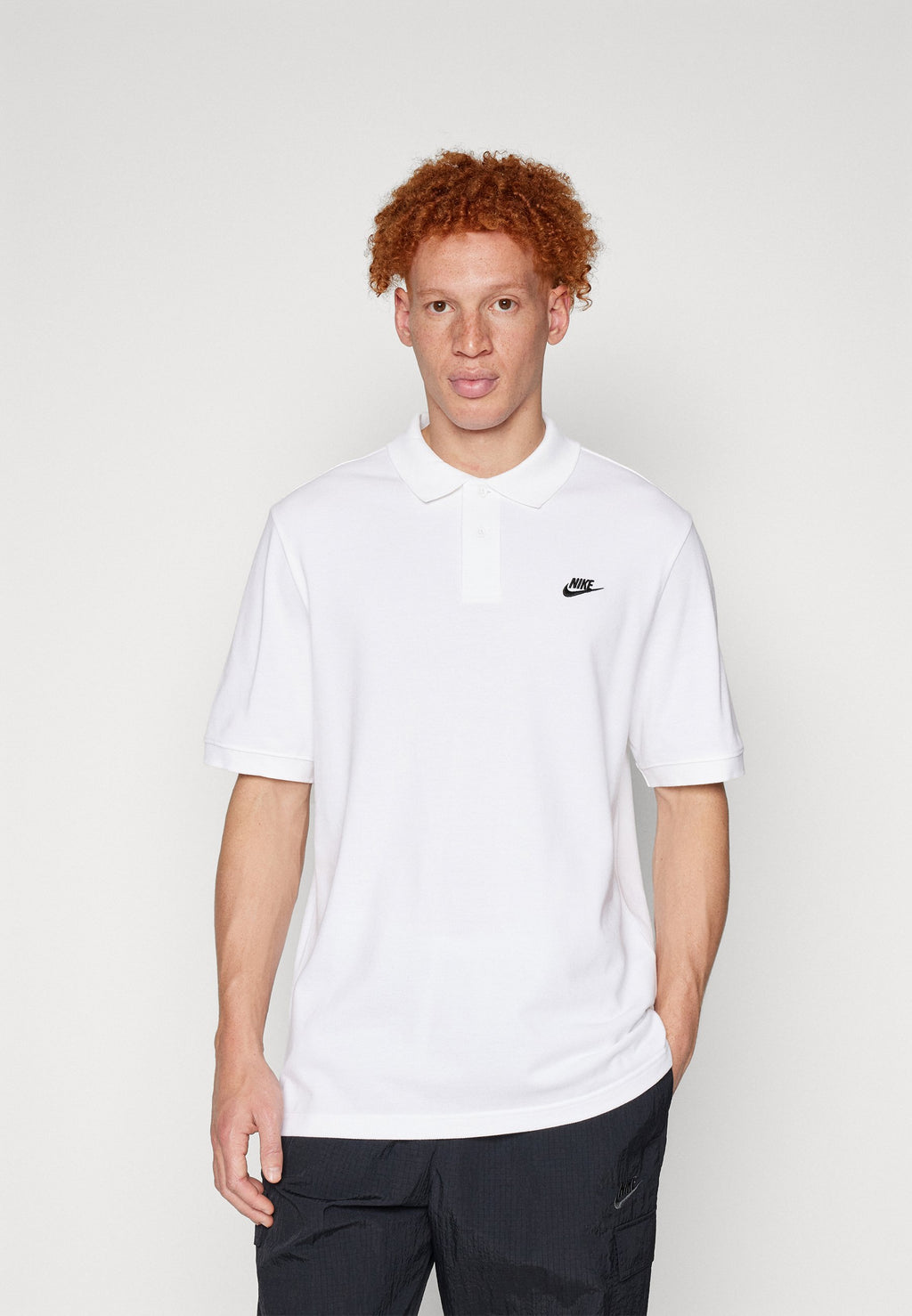 Polo shirt - white/black