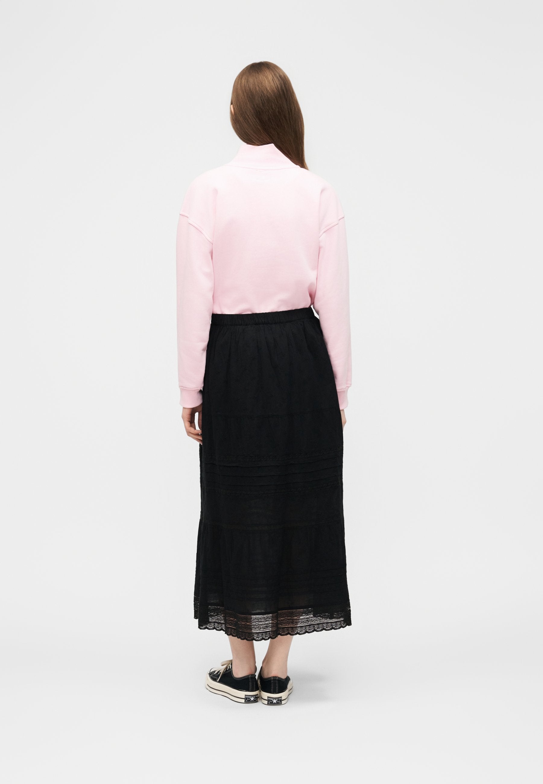 INSERT  - Maxi skirt - true black