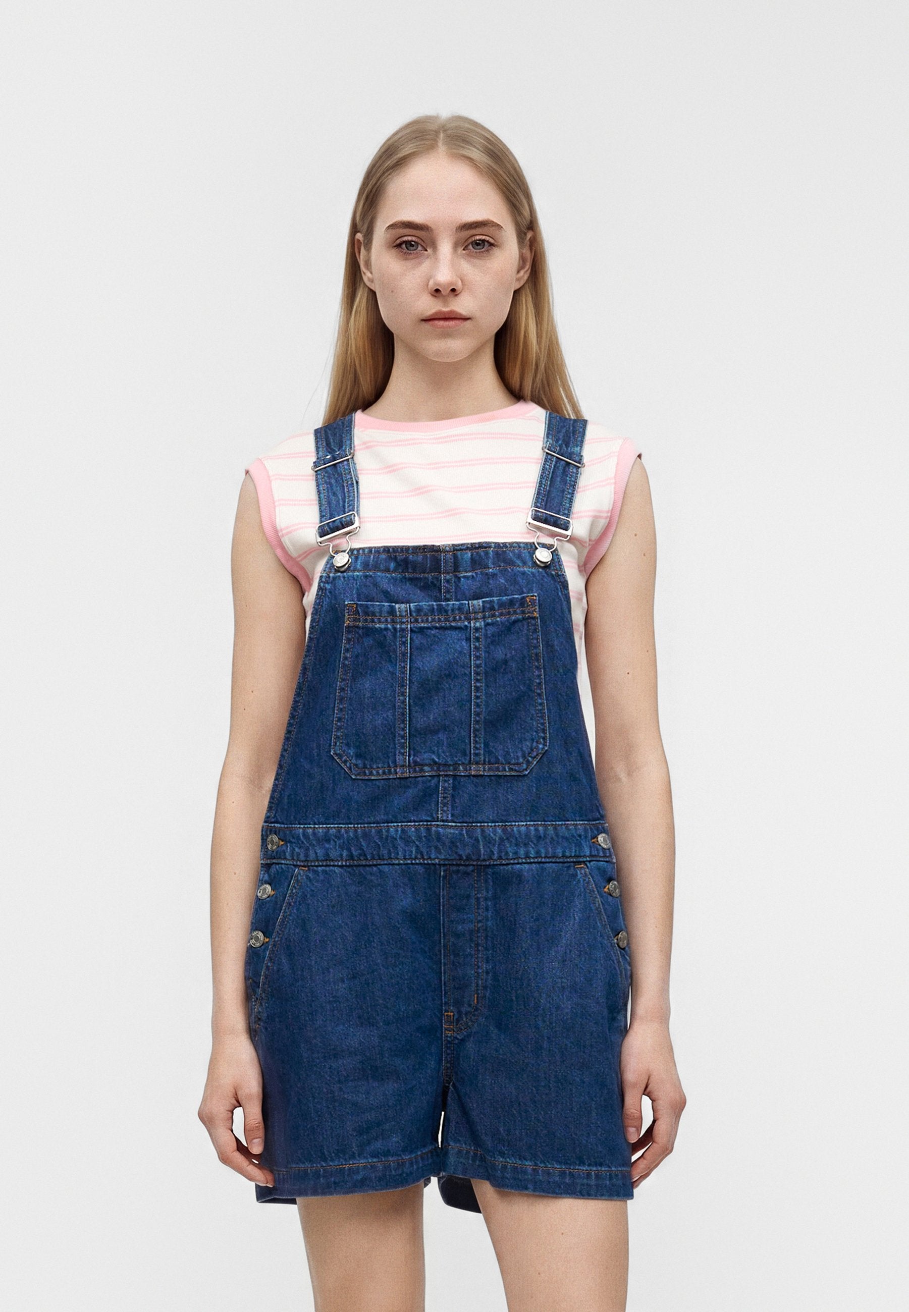 Denim Dungarees - medium wash