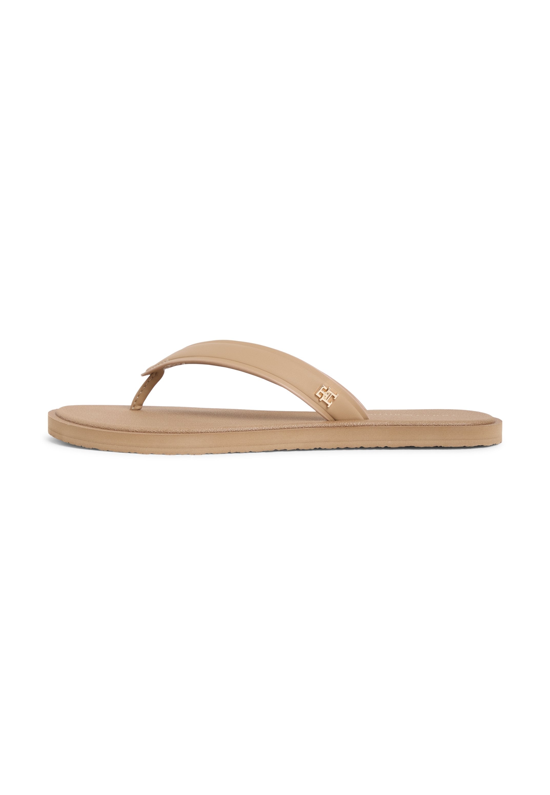 CHIC TH MONOGRAM FLIP-FLOPS - T-bar sandals - safari canvas