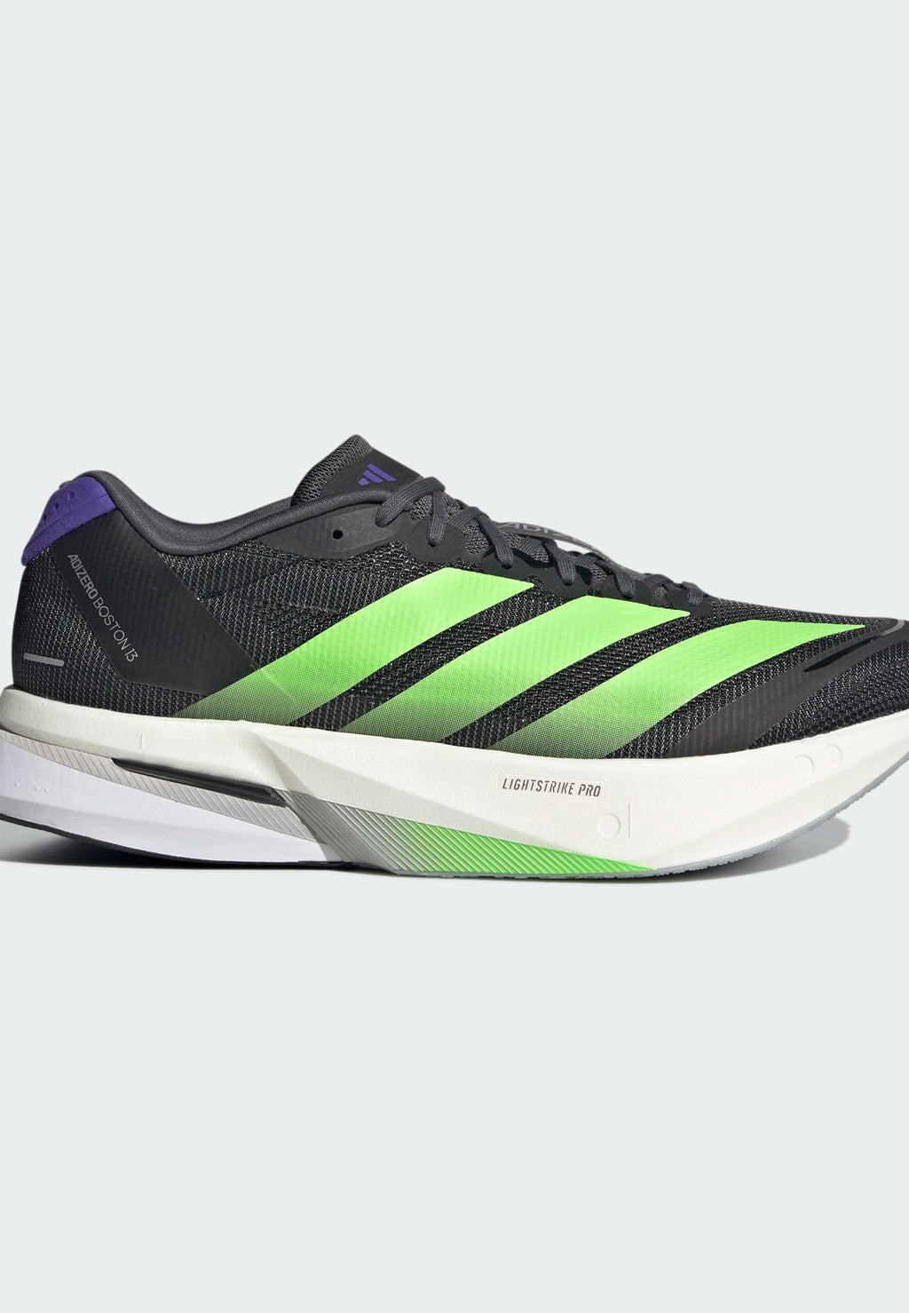 ADIZERO BOSTON 13 M - Road running shoes - core black   lime burst   energy ink