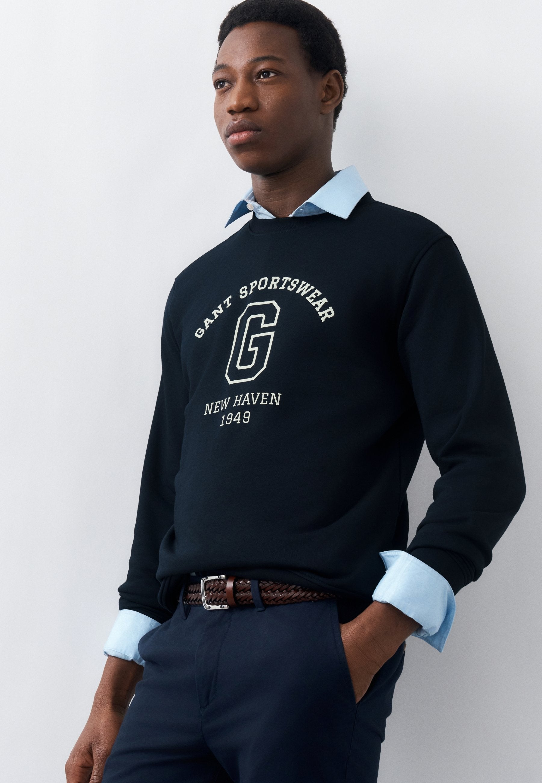 GRAPHIC CREW NECK - Sweatshirt - evening blue