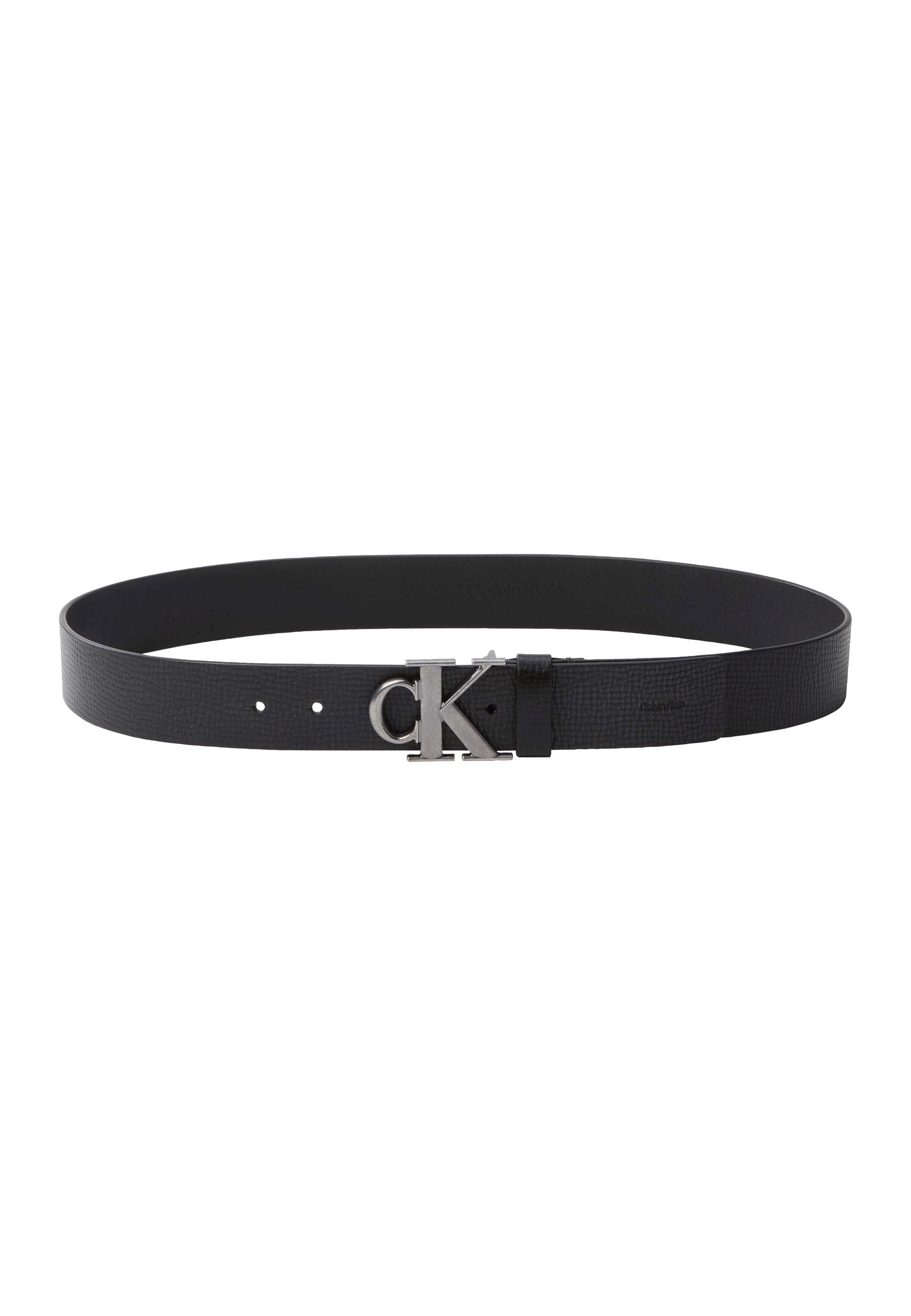 BUCKLE FIXED - Belt - black/antique silver-coloured