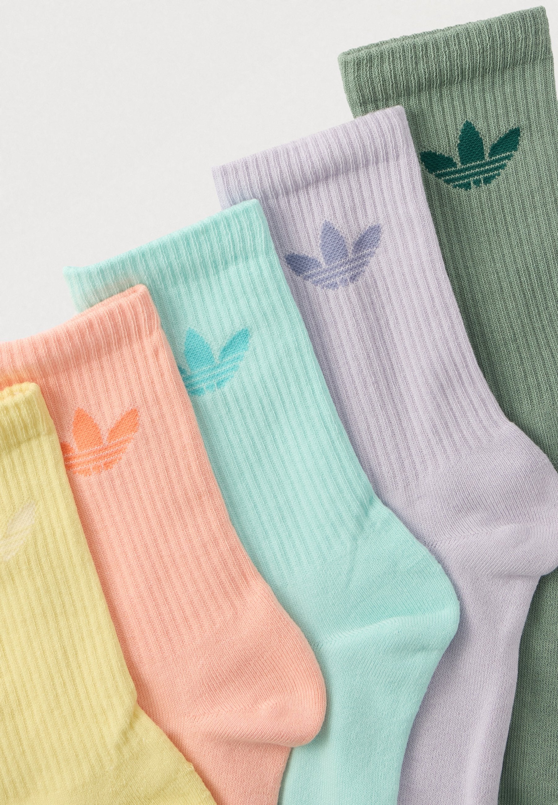 UNISEXE LOT DE 10 - Chaussettes - argent vert/rose fluo/aqua semi flash