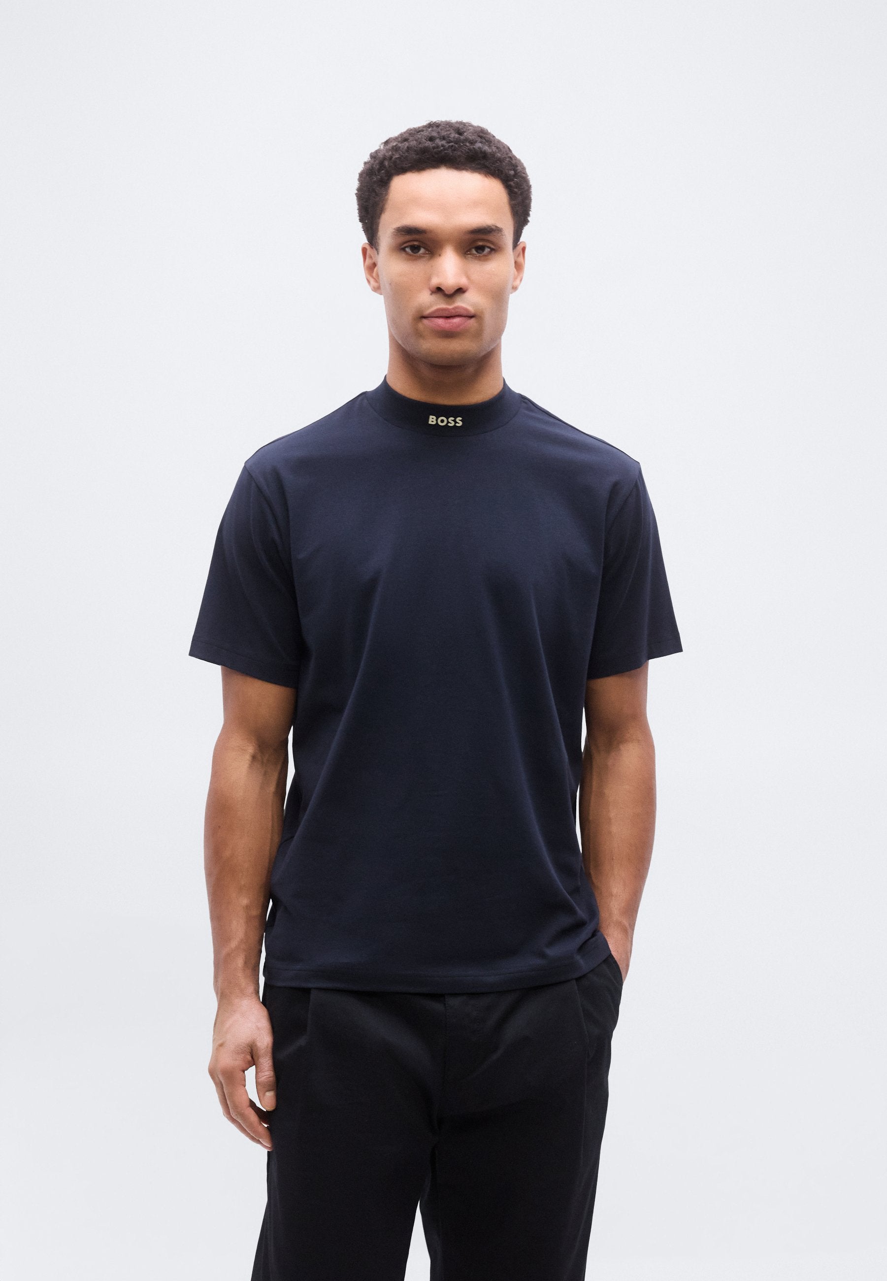 TEE COLLAR - Basic T-shirt - dark blue