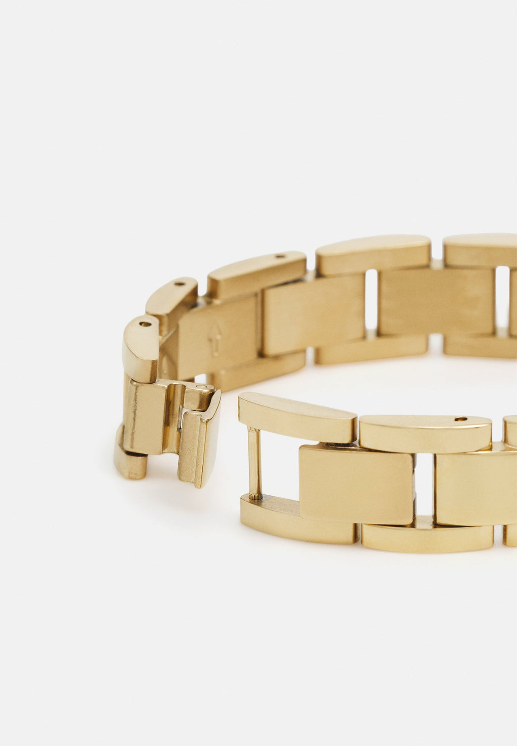 FLAT CHAIN UNISEX - Bracelet - yellow gold-coloured/black