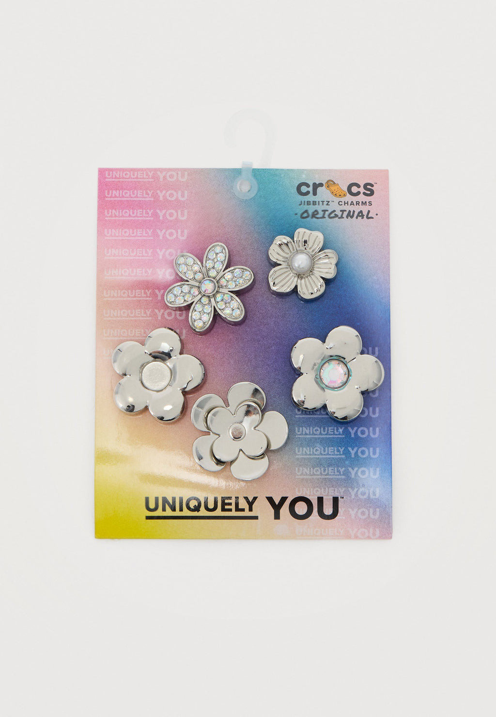 JIBBITZ MONOCHROME SLVR FLWRS 5 PCK - Other accessories - multi-coloured