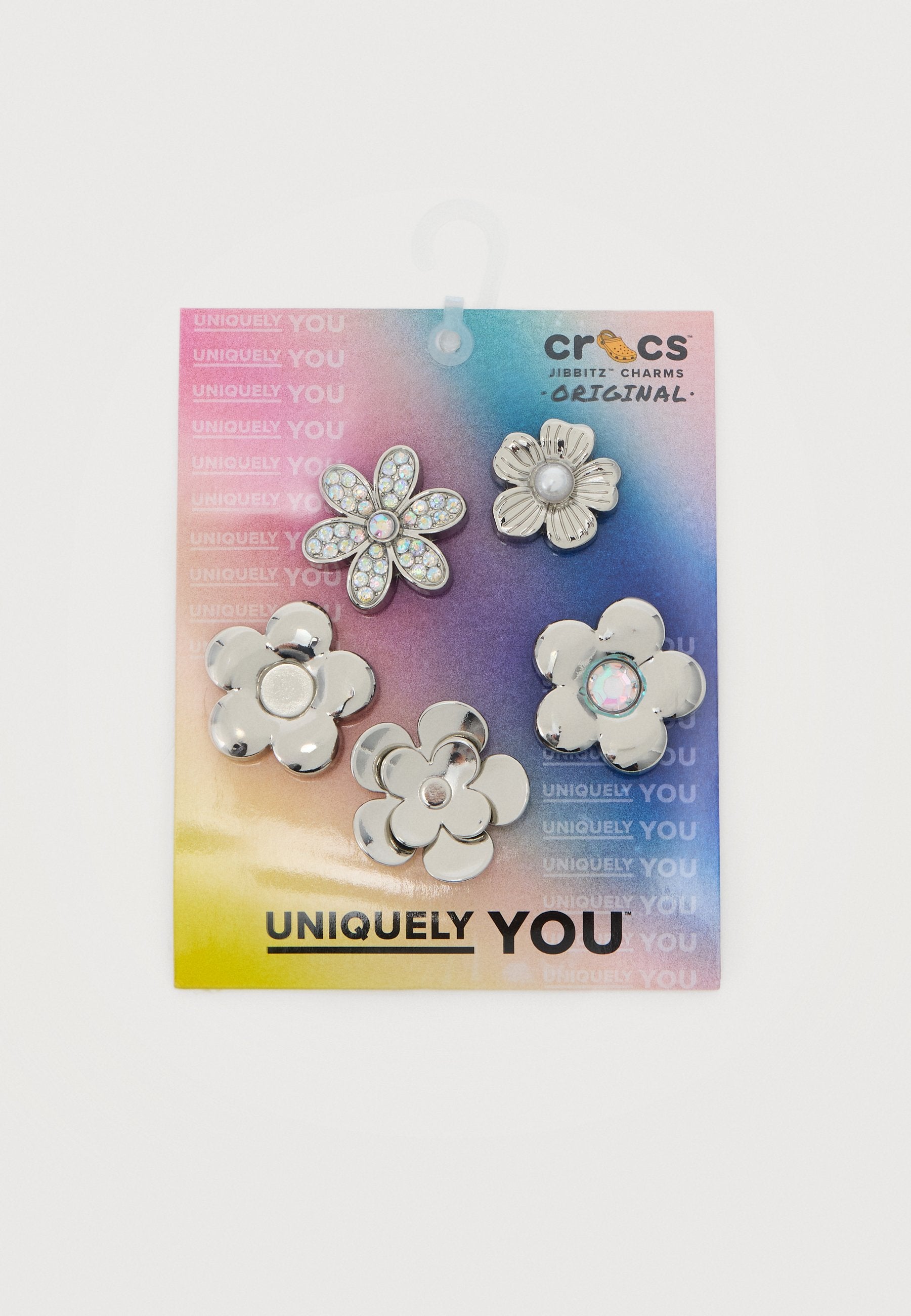 JIBBITZ MONOCHROME SLVR FLWRS 5 PCK - Other accessories - multi-coloured