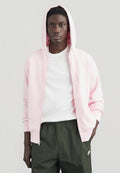 KAPÜŞONLU - Tam fermuarlı sweatshirt - pembe köpük/beyaz