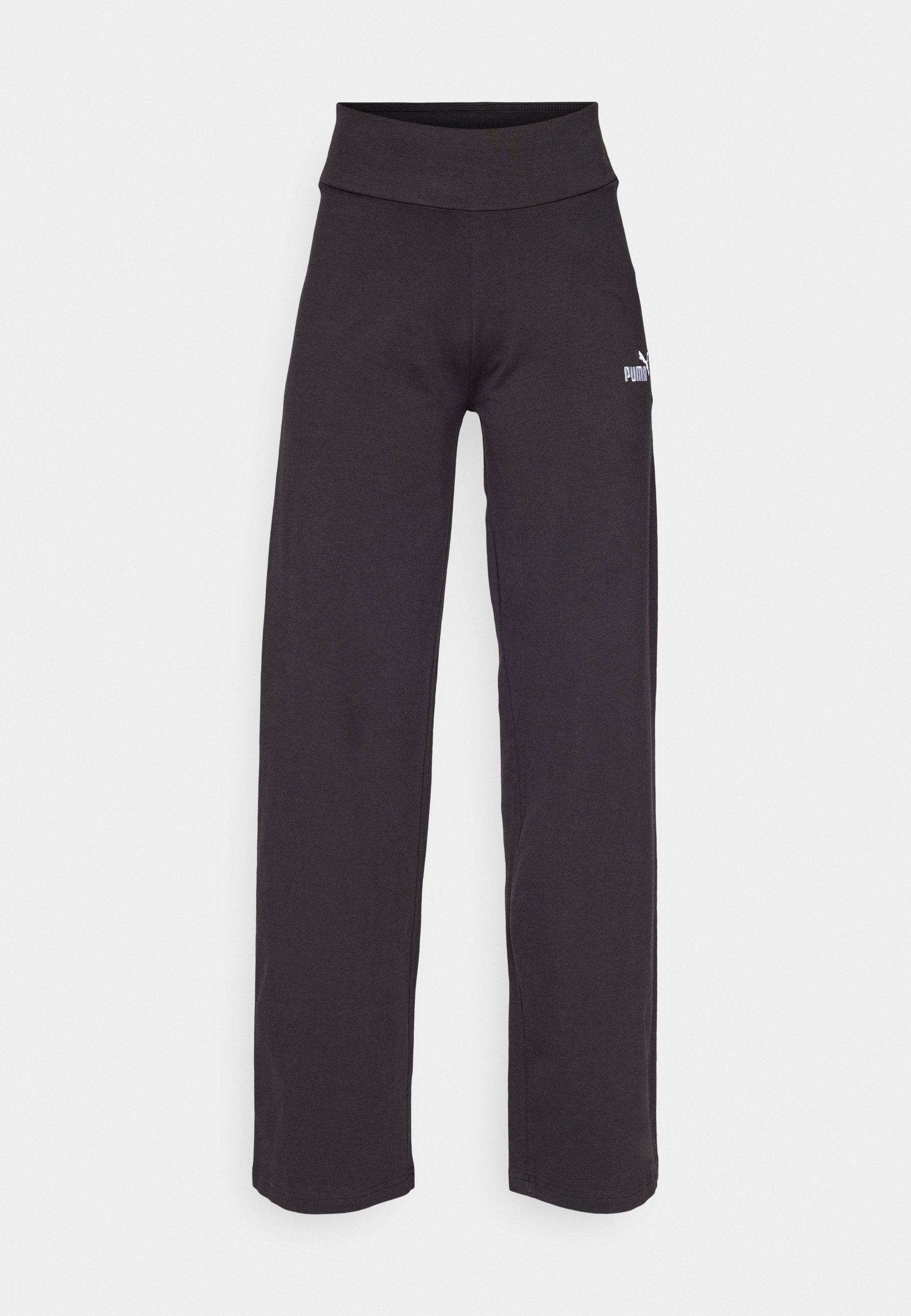 SMALL LOGO HIGH WAIST STRAIGHT LEGGINGS - Tracksuit bottoms - black