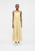 SMOCK TIE MIDI DRESS - Day dress - liquorice/citronella