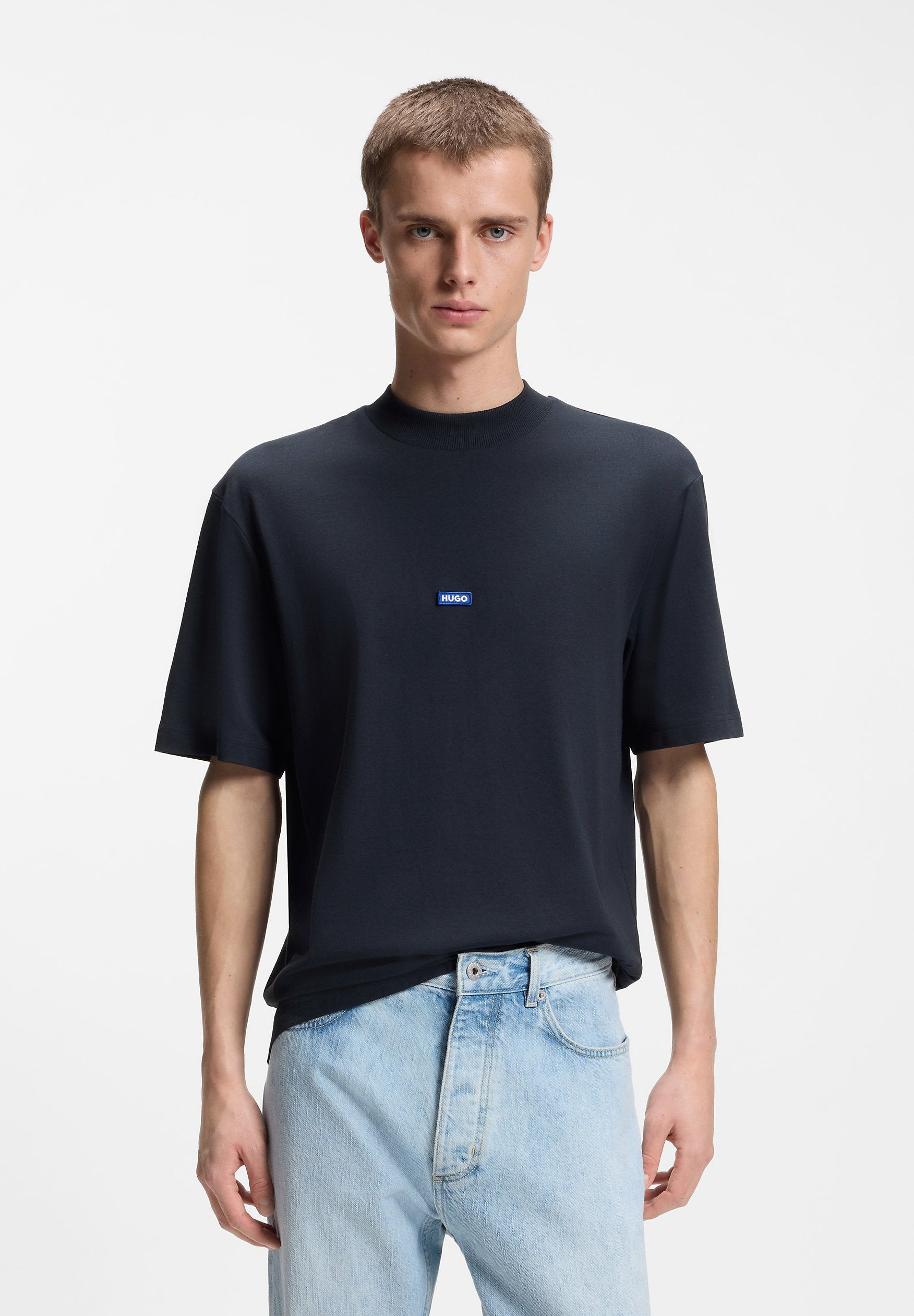 NIEROS - Basic T-shirt - dark blue