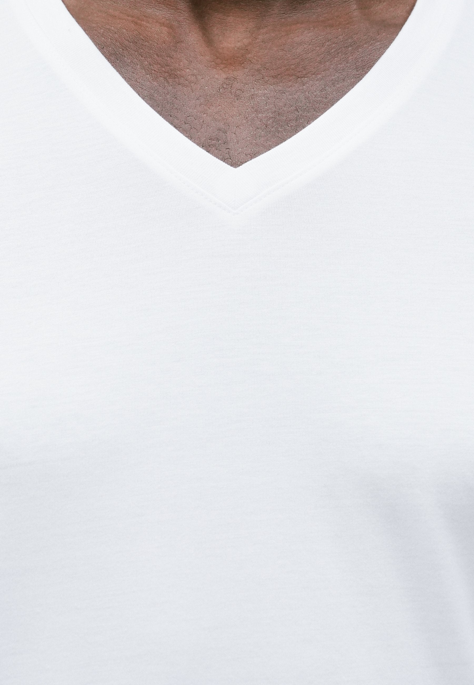VLINE T-SHIRT SLIM FIT - Basic T-shirt - white
