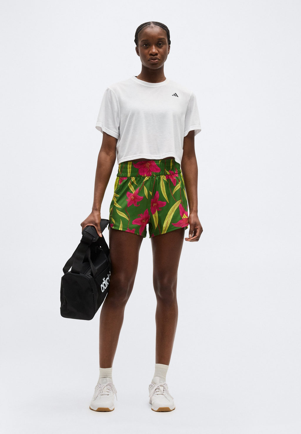 ADIDAS X FARM PIO PACER - Short de sport - crew green/bahia magenta/unity lime