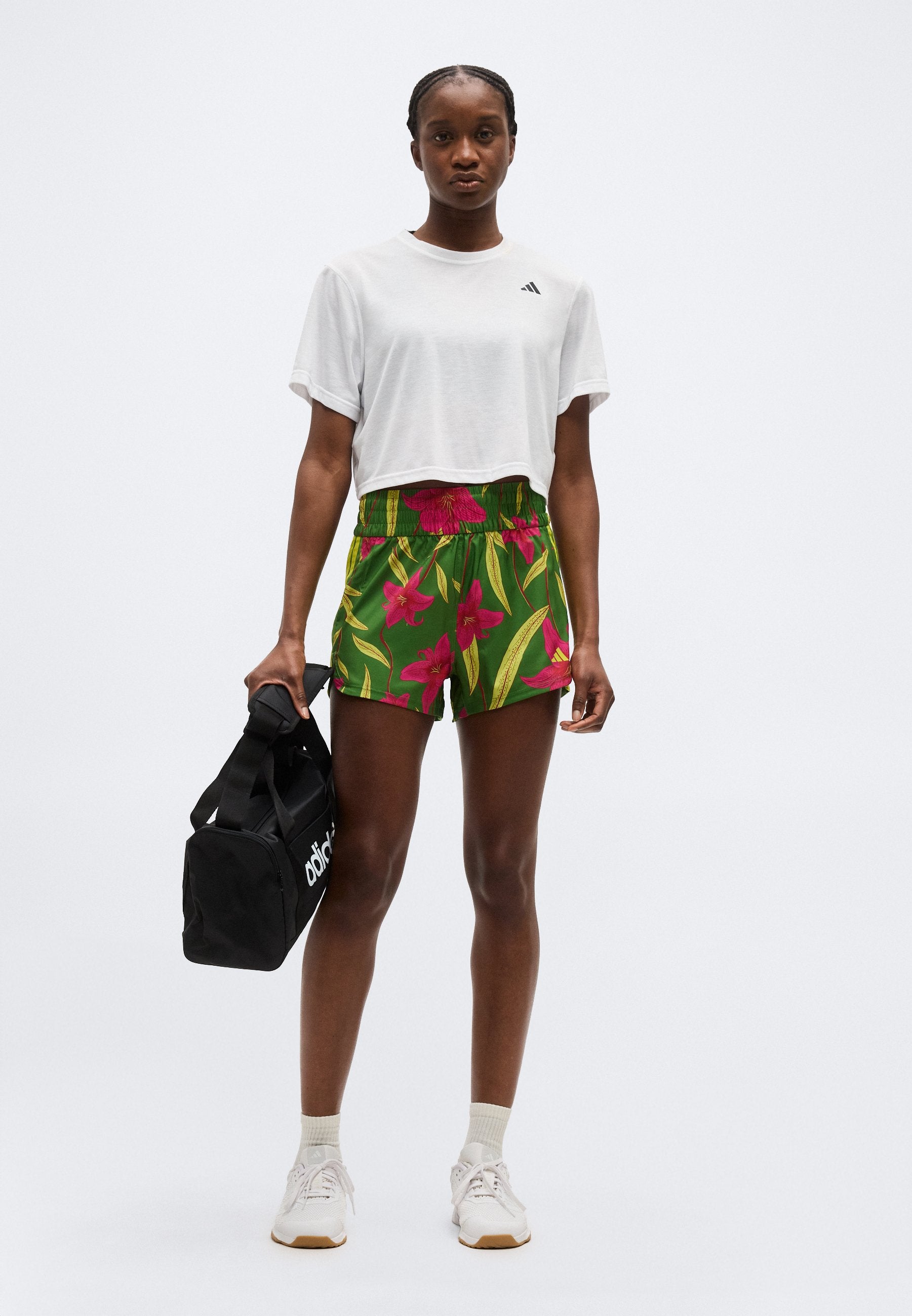 ADIDAS X FARM PIO PACER - Short de sport - crew green/bahia magenta/unity lime