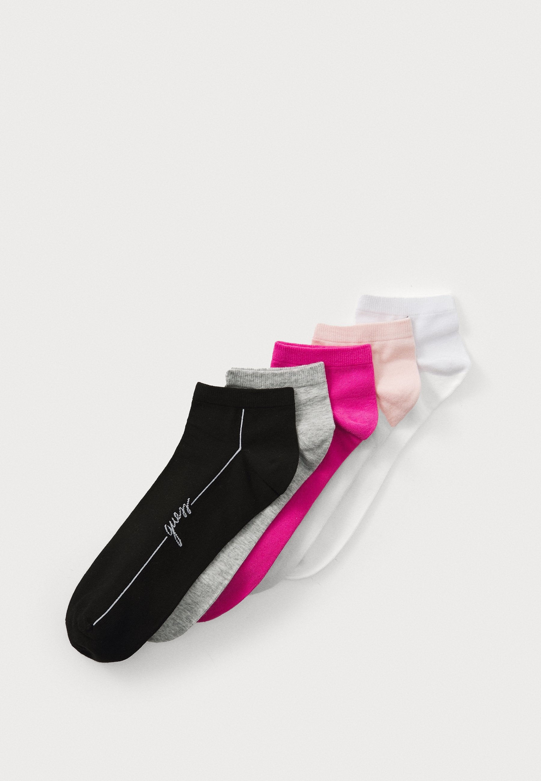 5 PACK - Sneaker socks - pink/grey/jblk/fucsi