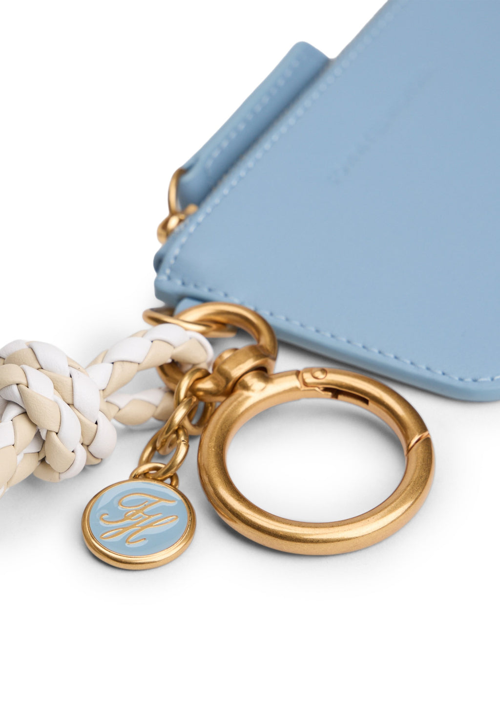 MULTI CHARM LEATHER KEYRING PURSE - Keyring - light blue