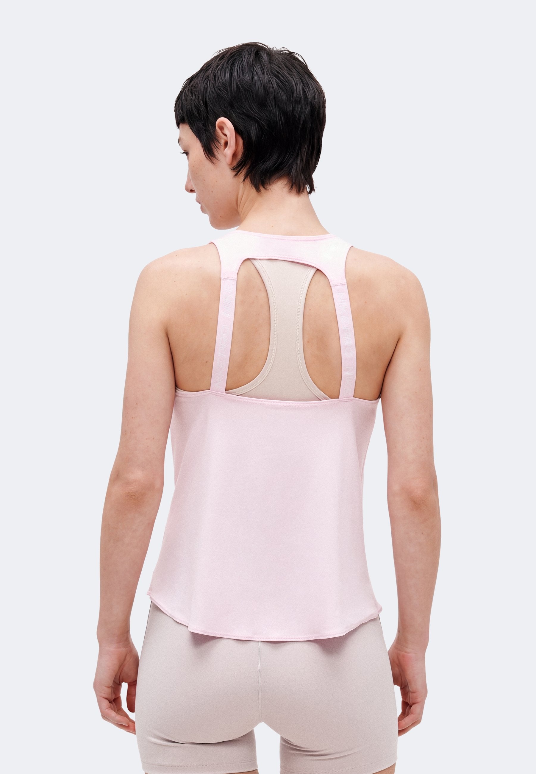 TANK ELASTIKA - Top - pink foam/white