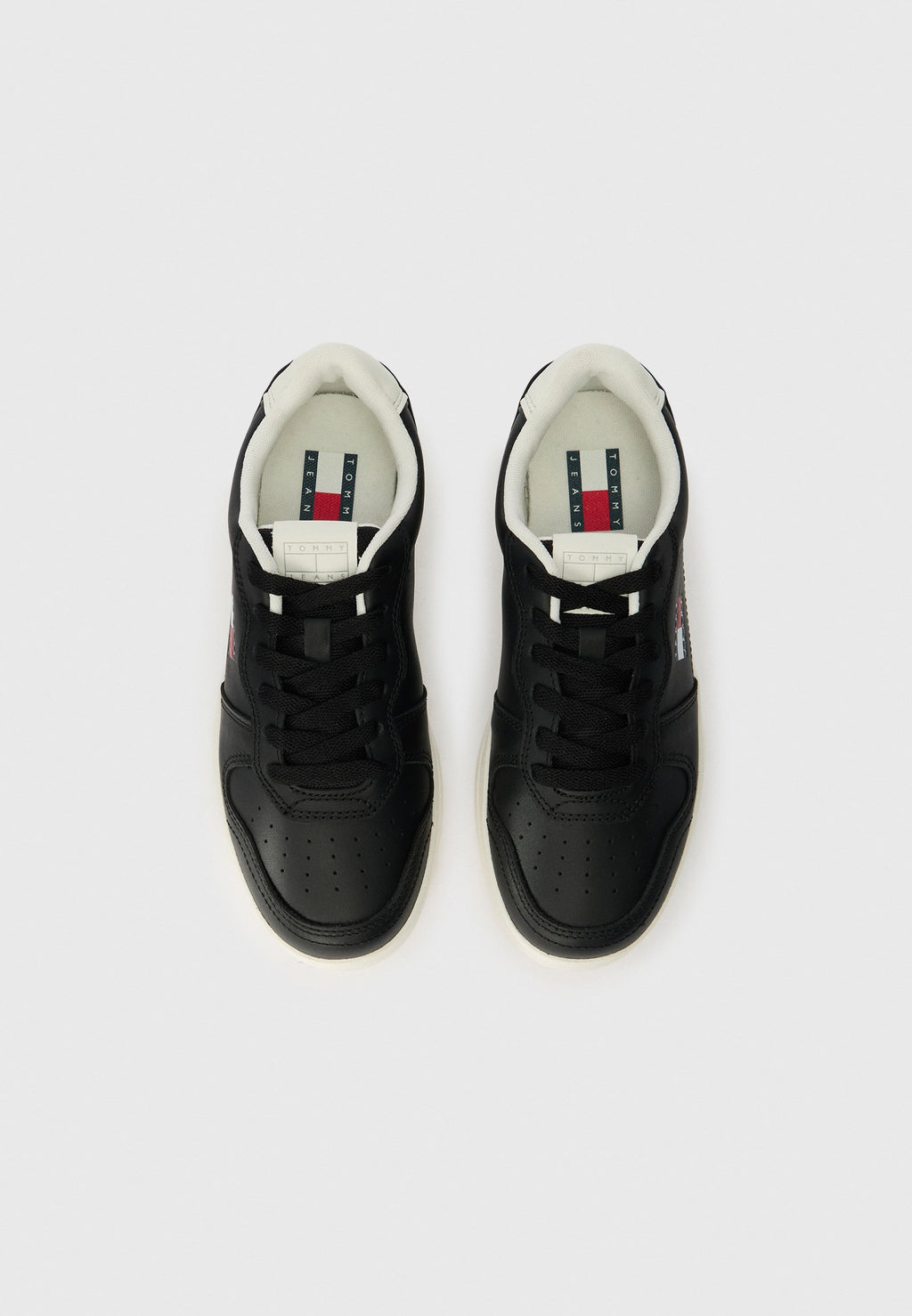 THE GREENWICH LEATHER CONTRAST HEEL TRAINERS - Trainers - black