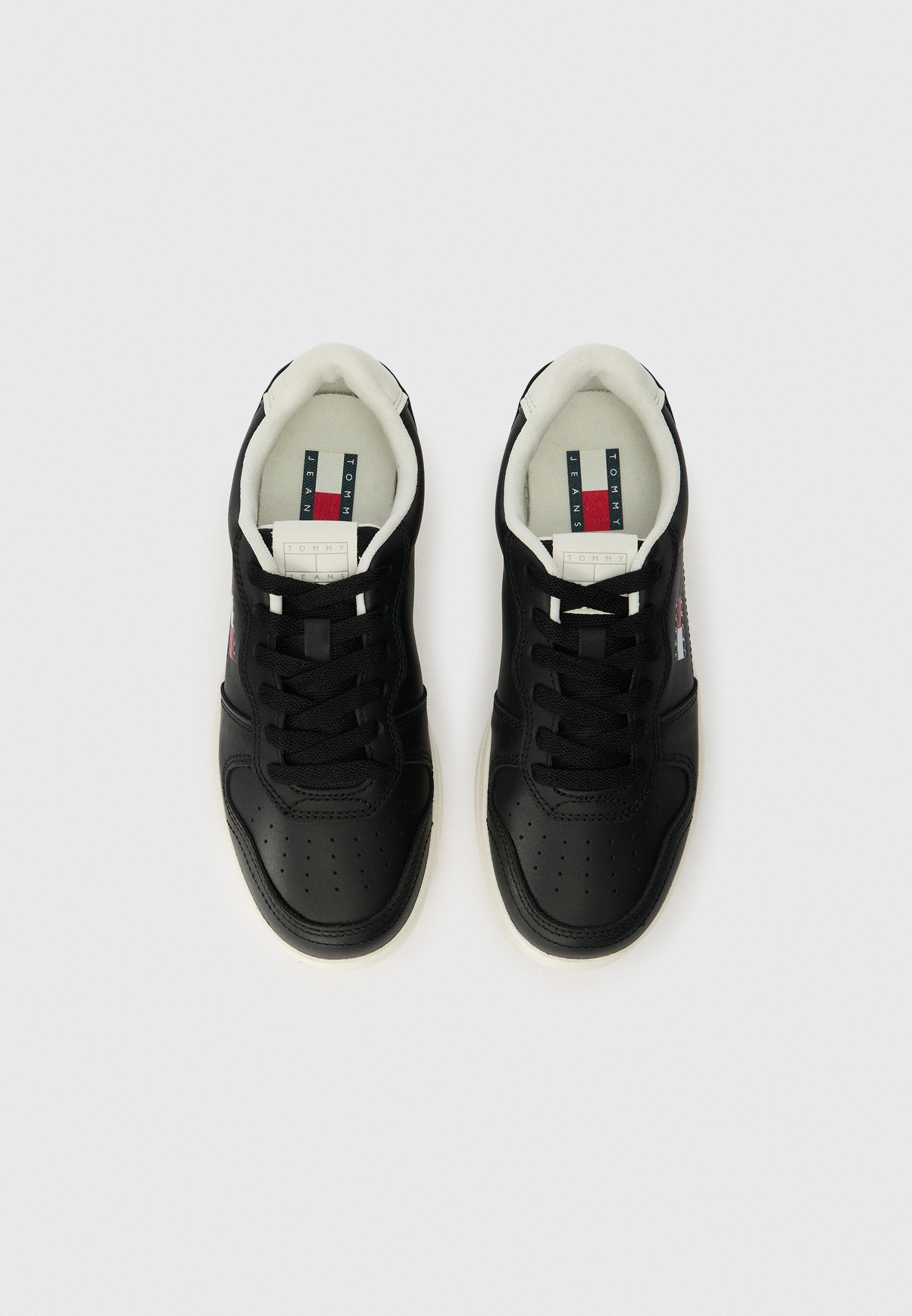 THE GREENWICH LEATHER CONTRAST HEEL TRAINERS - Trainers - black