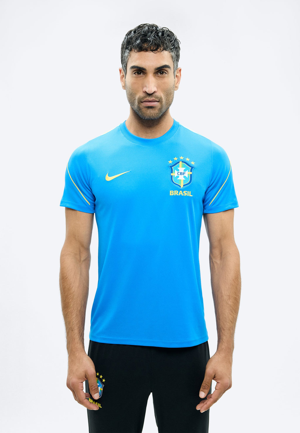قميص البرازيل - ملابس المنتخب الوطني - أزرق فاتح/أخضر مينا/ذهب متوسط