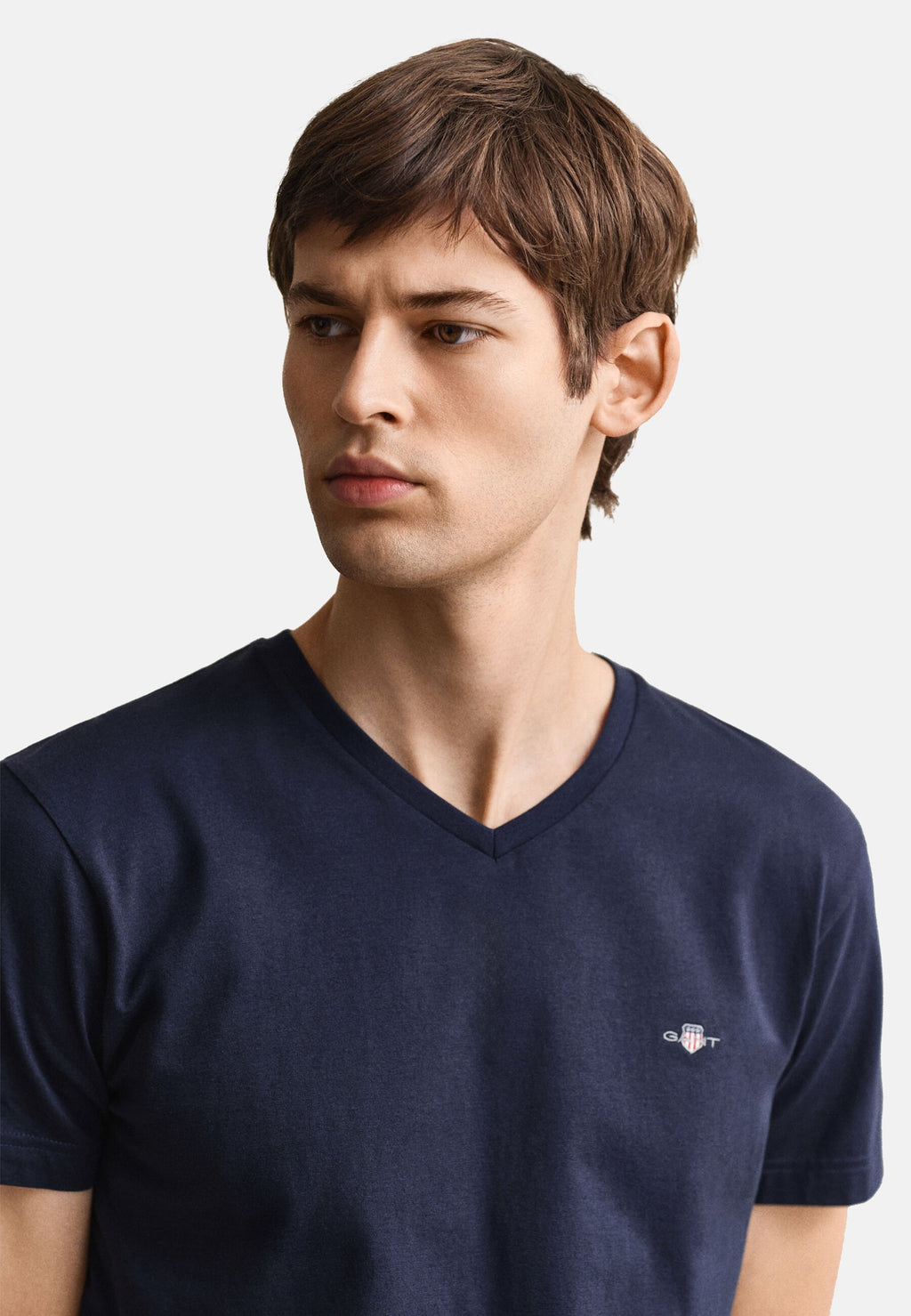 SHIELD V NECK - Basic T-shirt - evening blue