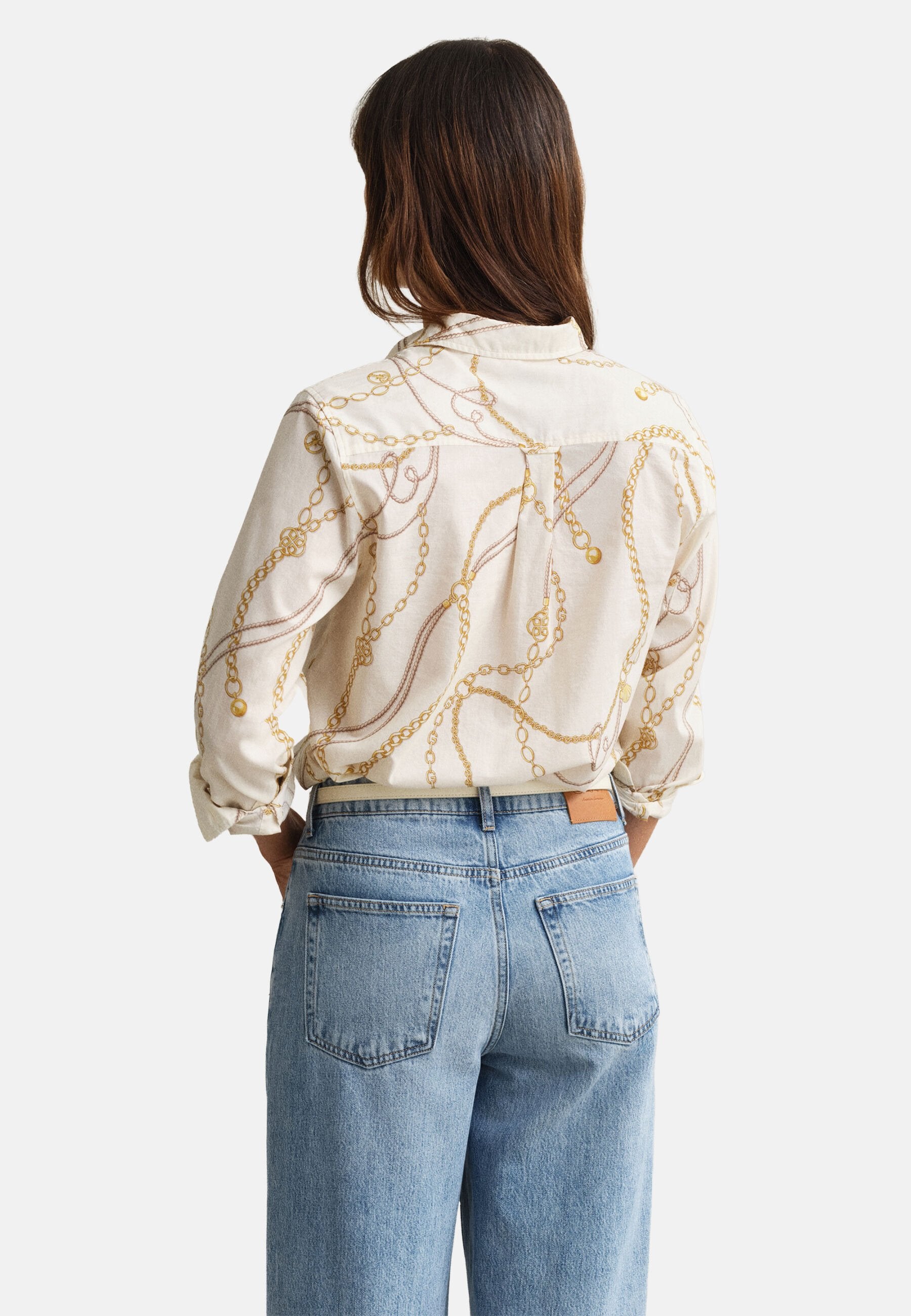 PRINTED  - Button-down blouse - eggshell