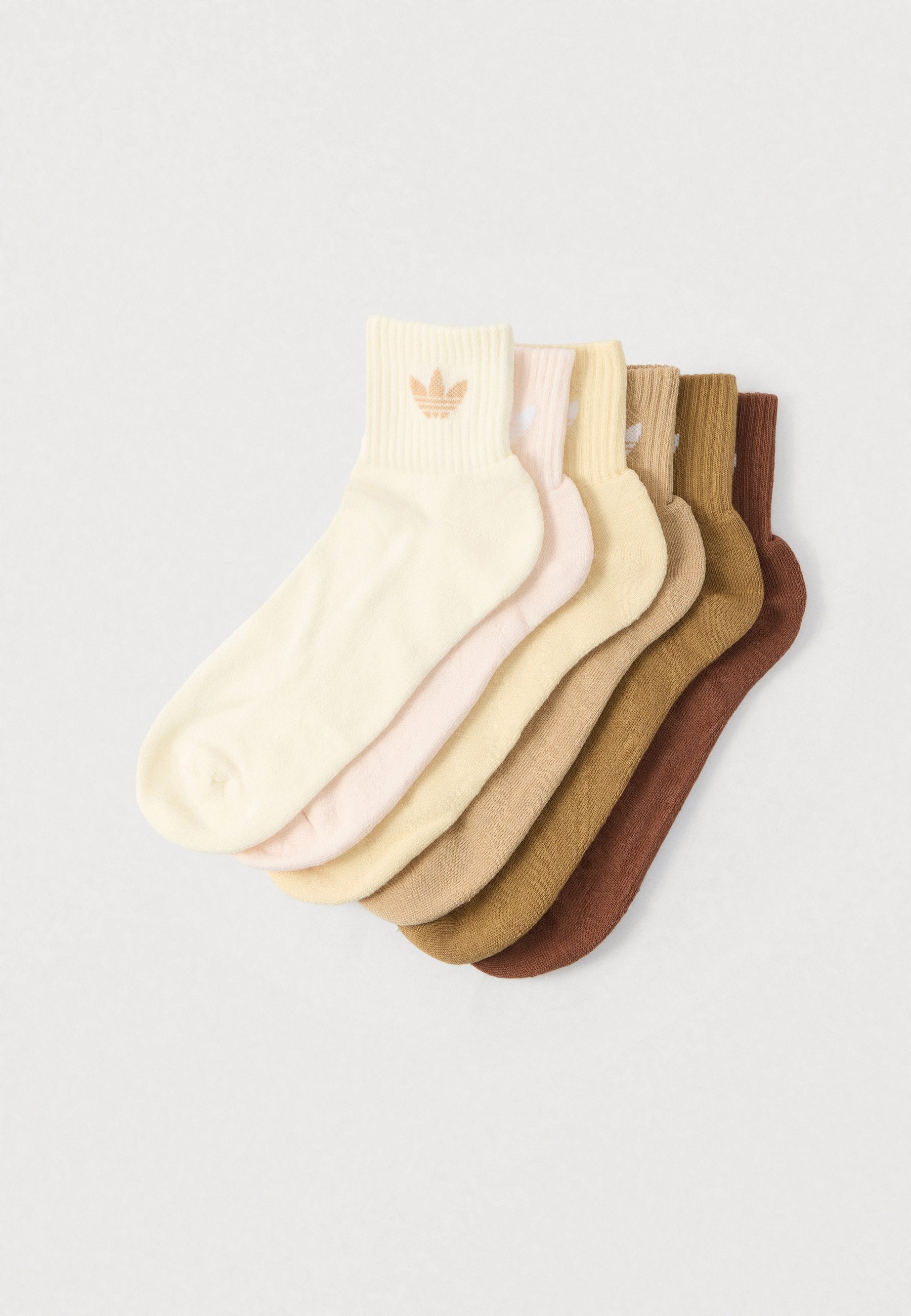 SOCQUETTES MI-HAUTES LOT DE 6 UNISEXE - Chaussettes - blanc crème/wonder quartz/sand strata