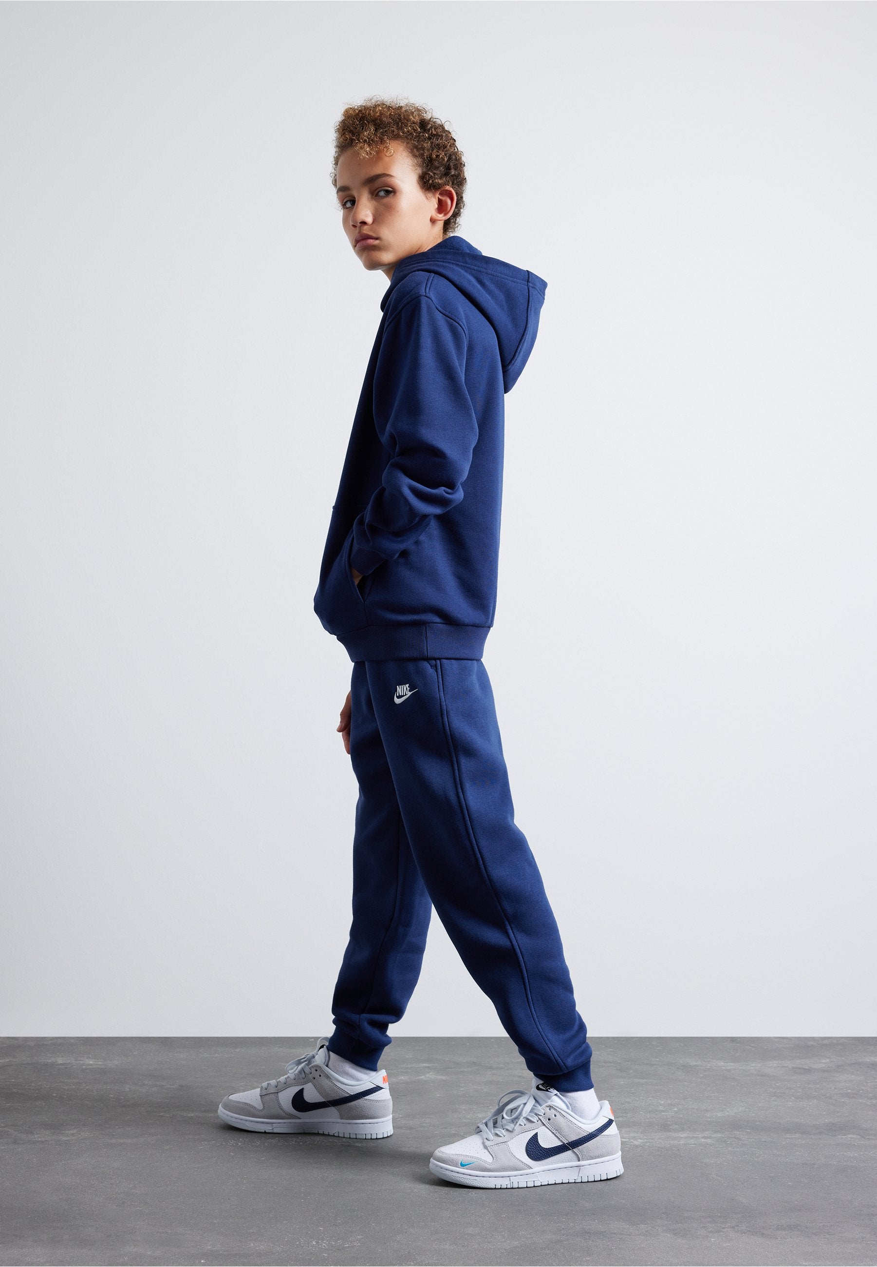 CLUB UNISEX - Tracksuit bottoms - midnight navy/white