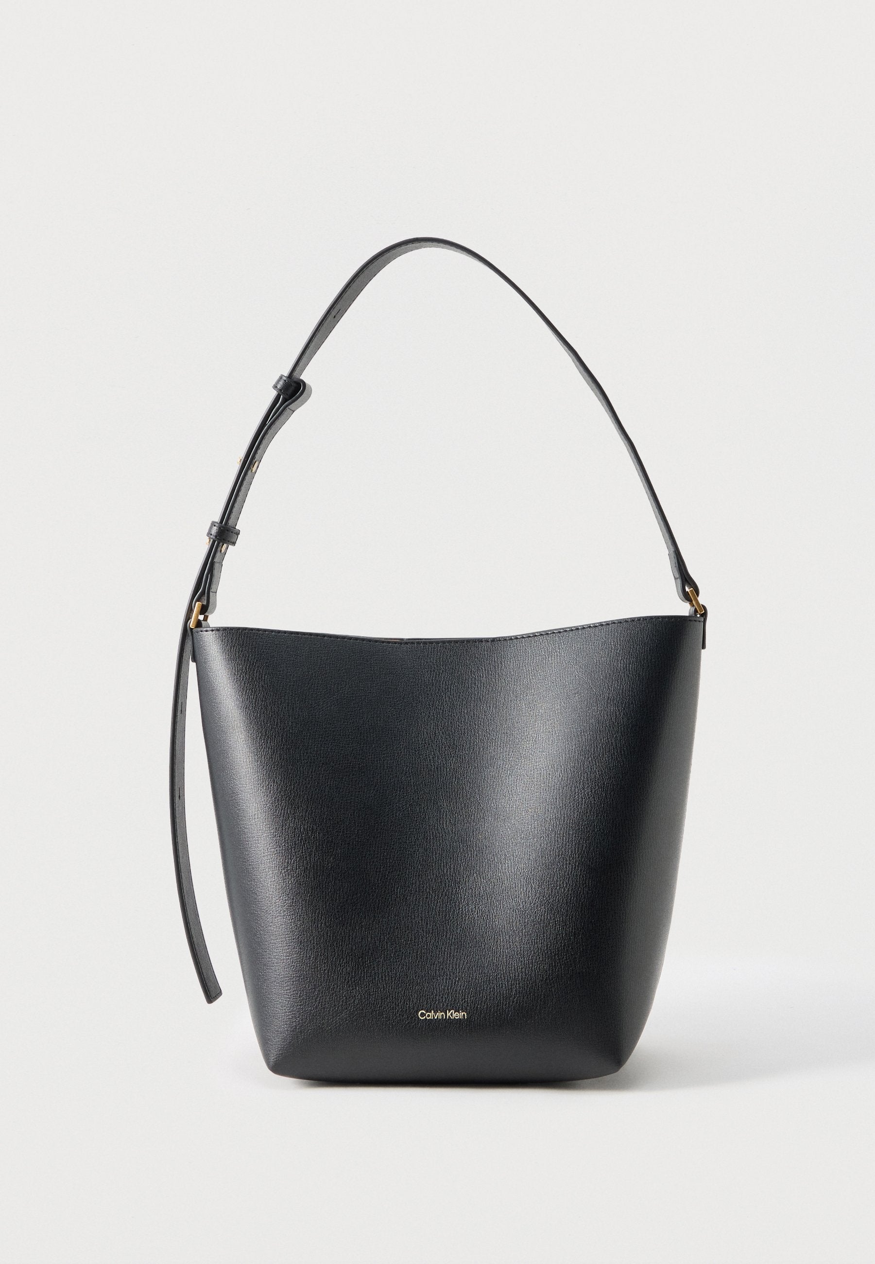 LOGO FEUILLE SAC SEAU MOYEN - Sac à main - black/toasted coconut