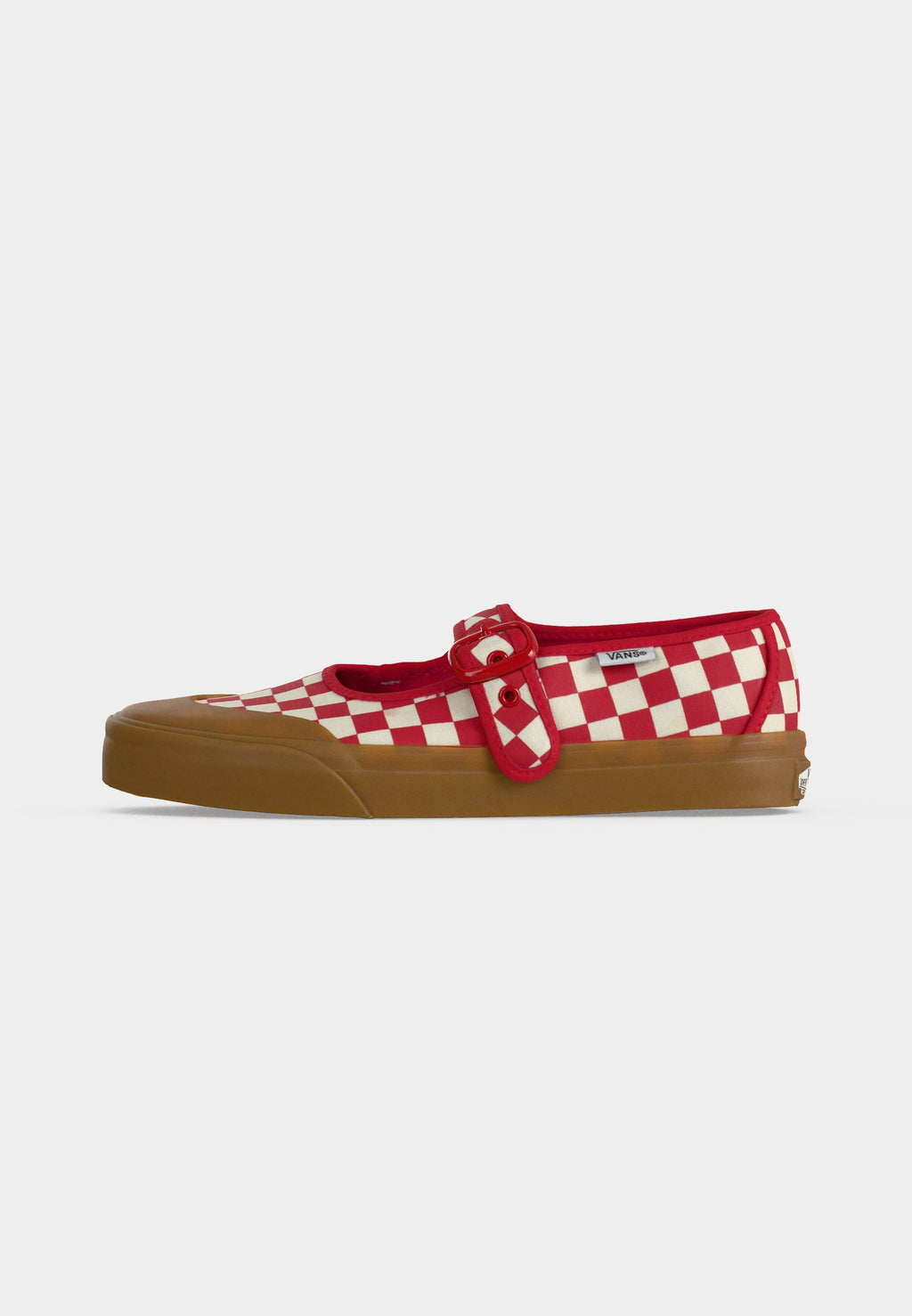 MARY JANE - Ankle strap ballet pumps - red/white