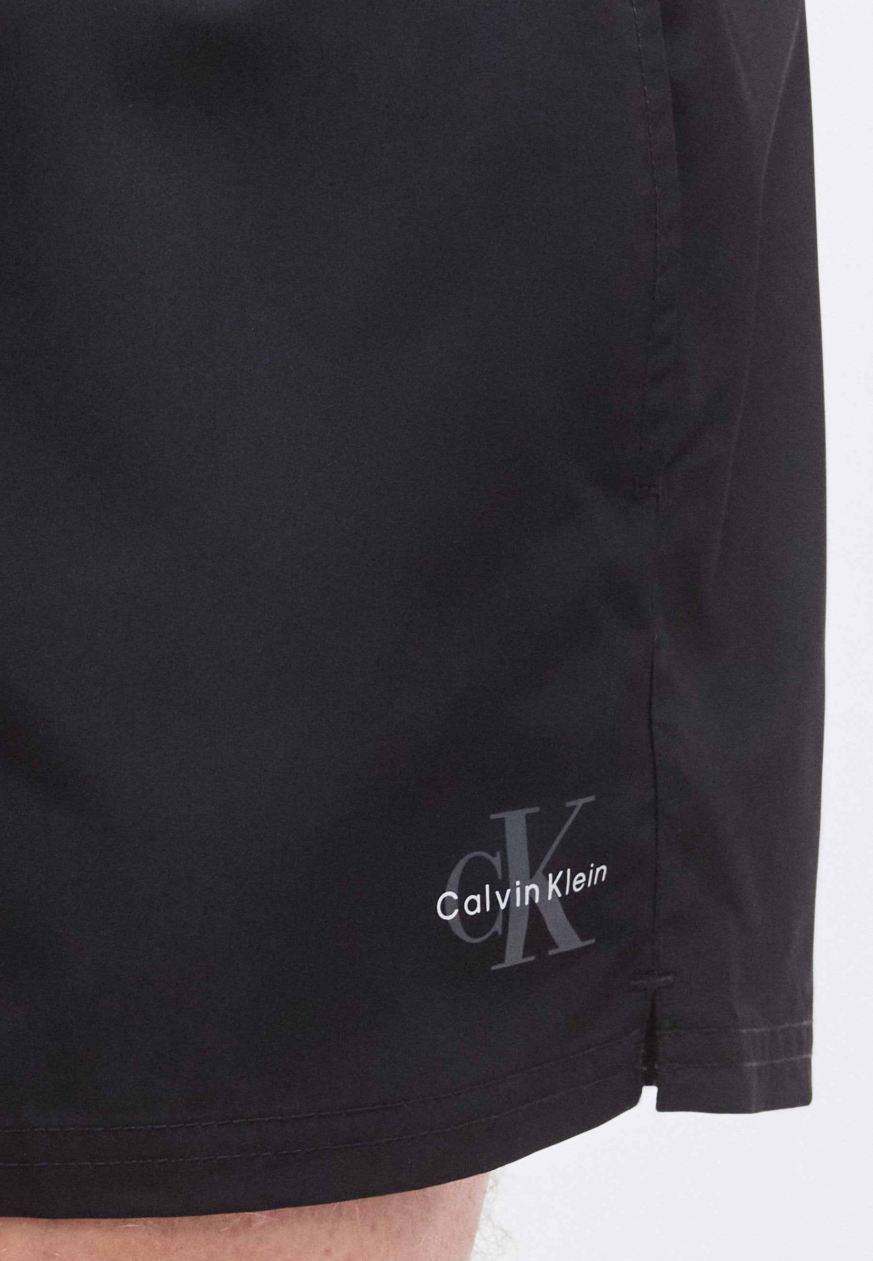 DRAWSTRING WAISTBAND GRAPHIC MONOGRAM - Swimming shorts - black