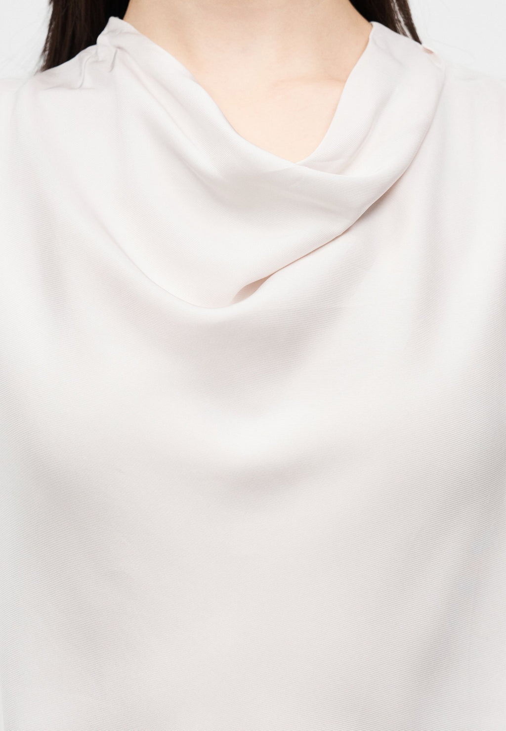 COWL NECK TANK - Top - white sand
