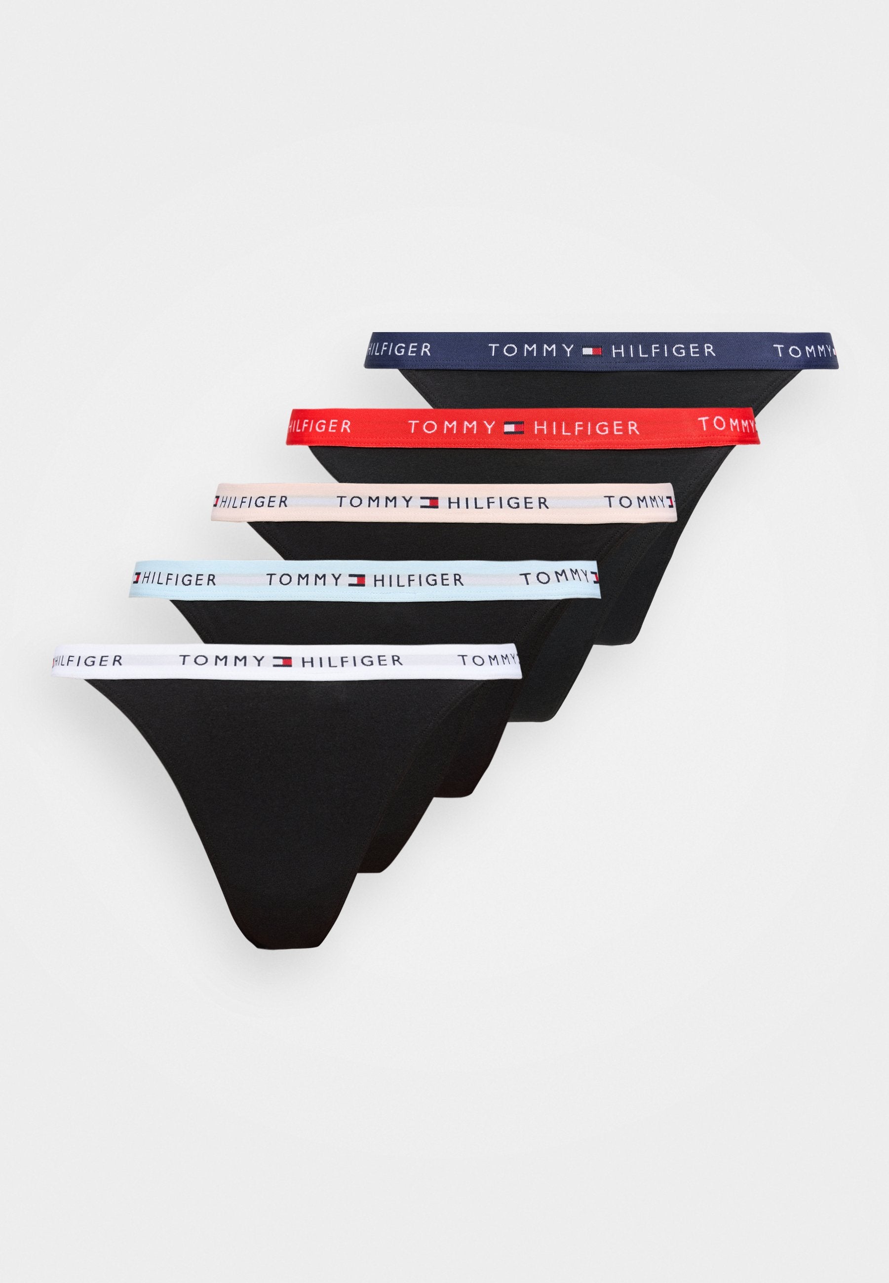 5-PACK ESSENTIAL LOGO WAISTBAND TANGA THONGS - Thong - pink/blue/white/red/twilight