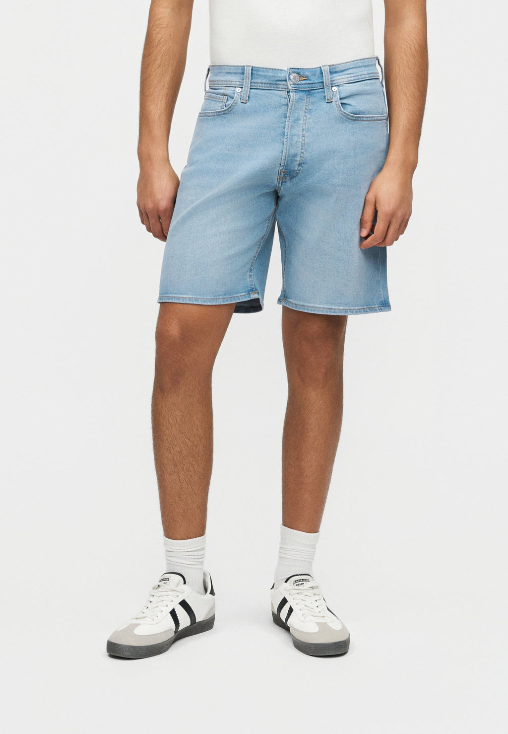 JJIRICK JJORIGINAL - Denim shorts - blue denim