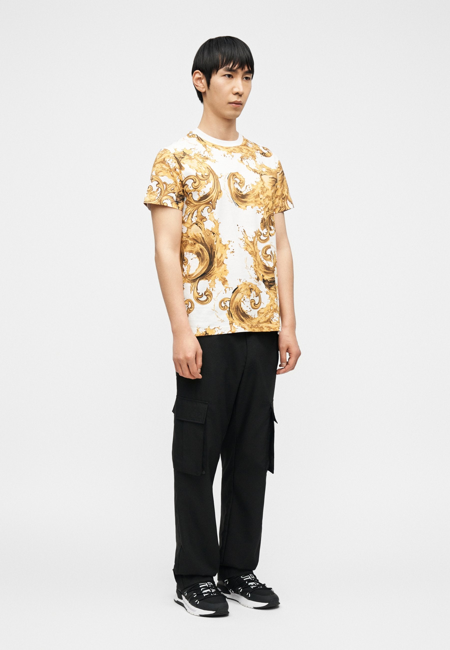 PRINT - Print T-shirt - white/gold-coloured