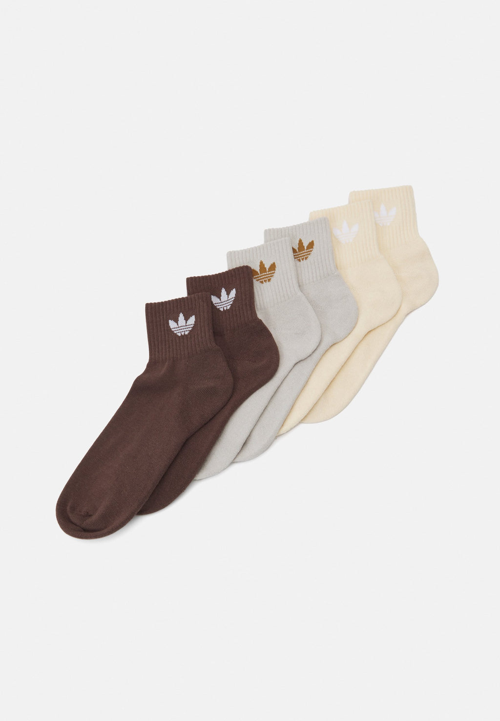 CHAUSSETTES MI-CHEVILLE LOT DE 6 UNISEXE - Chaussettes - marron/gris mastic/sable cristal