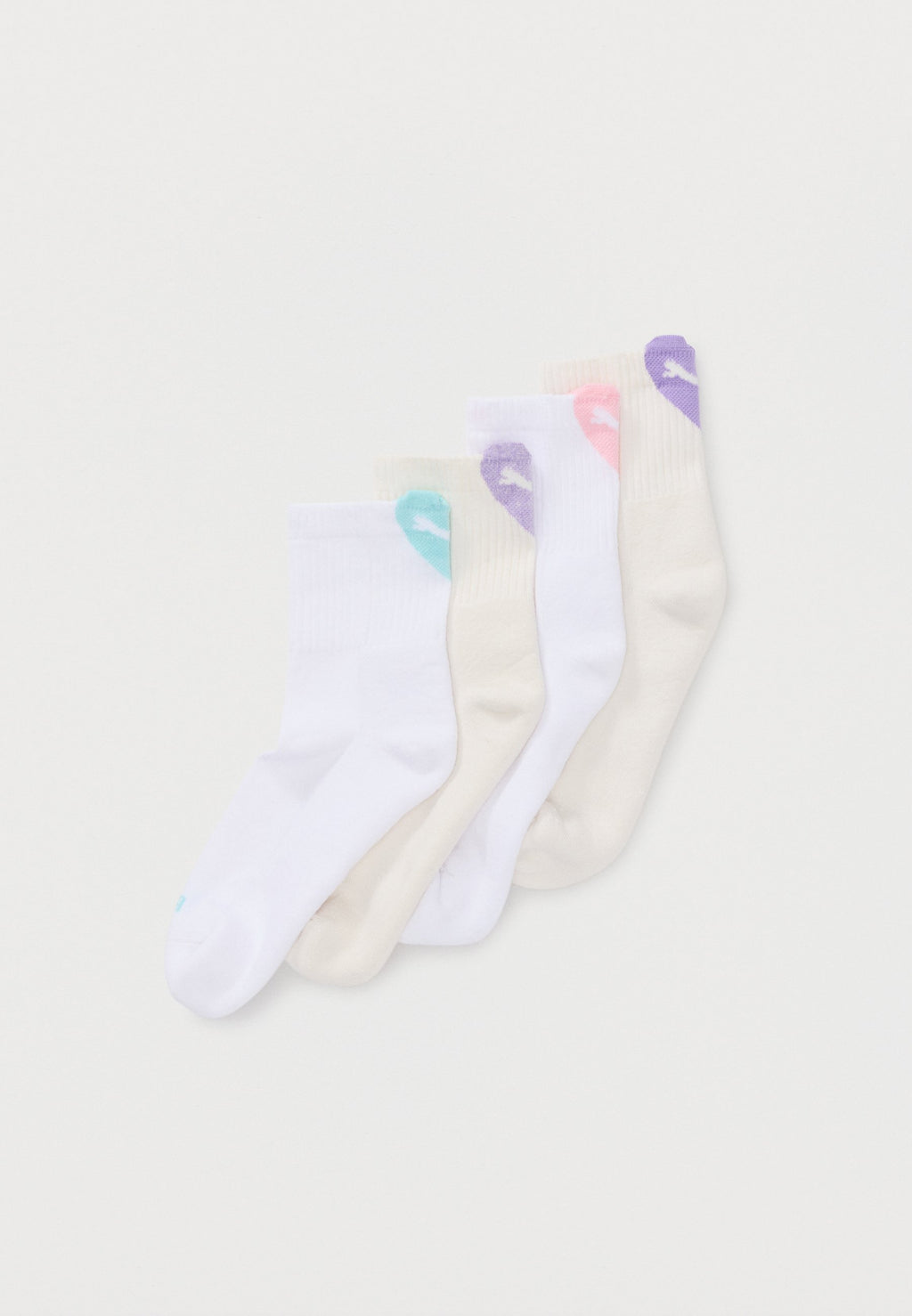 HEART LOGO SHORT CREW 4 PACK  - Socks - pink/purple/turquoise