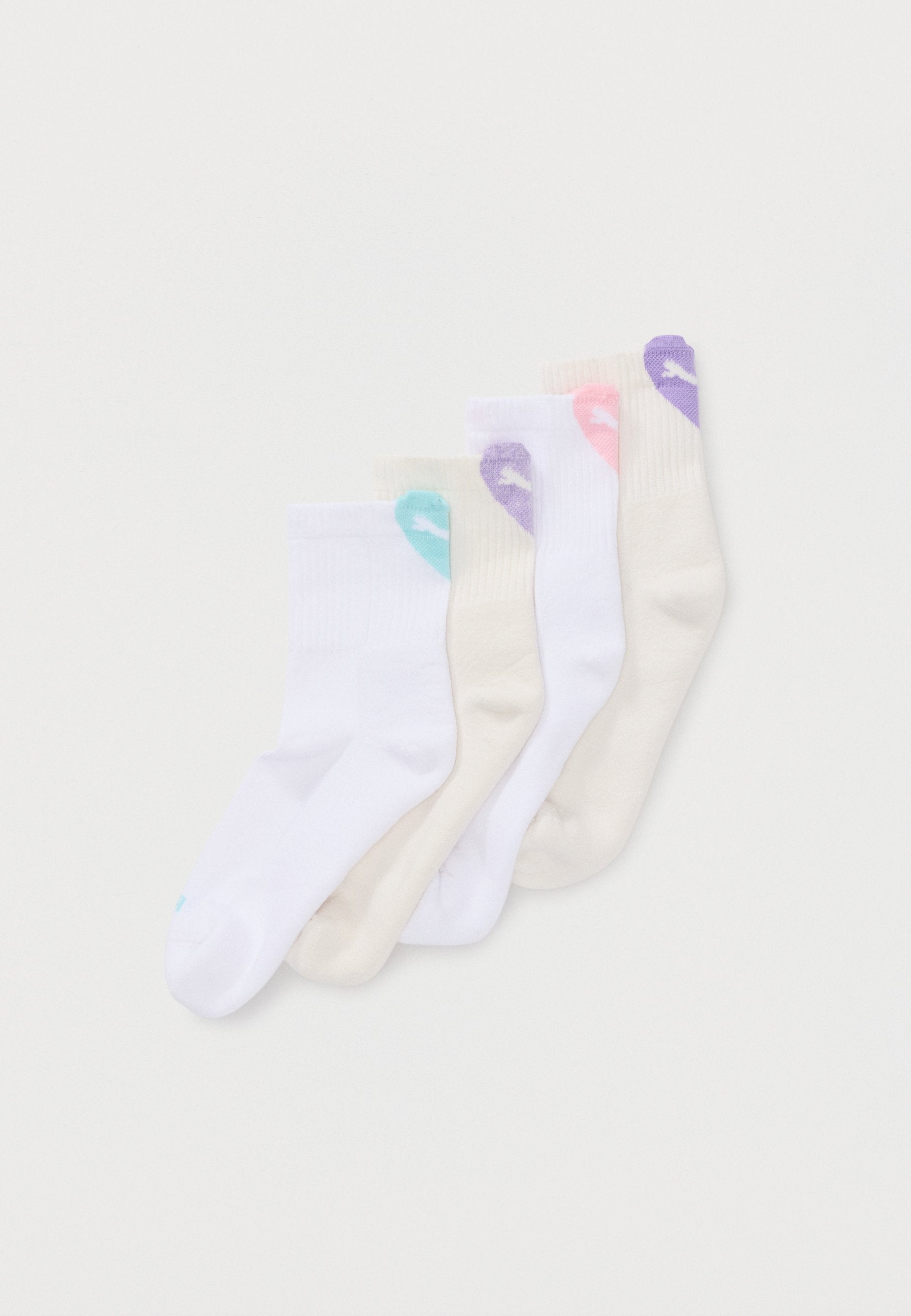 HEART LOGO SHORT CREW 4 PACK  - Socks - pink/purple/turquoise