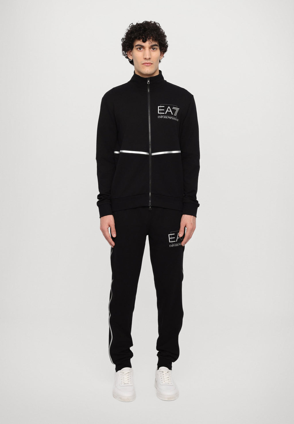 TRAIN VISIBILITY - Tracksuit - black/silver-coloured