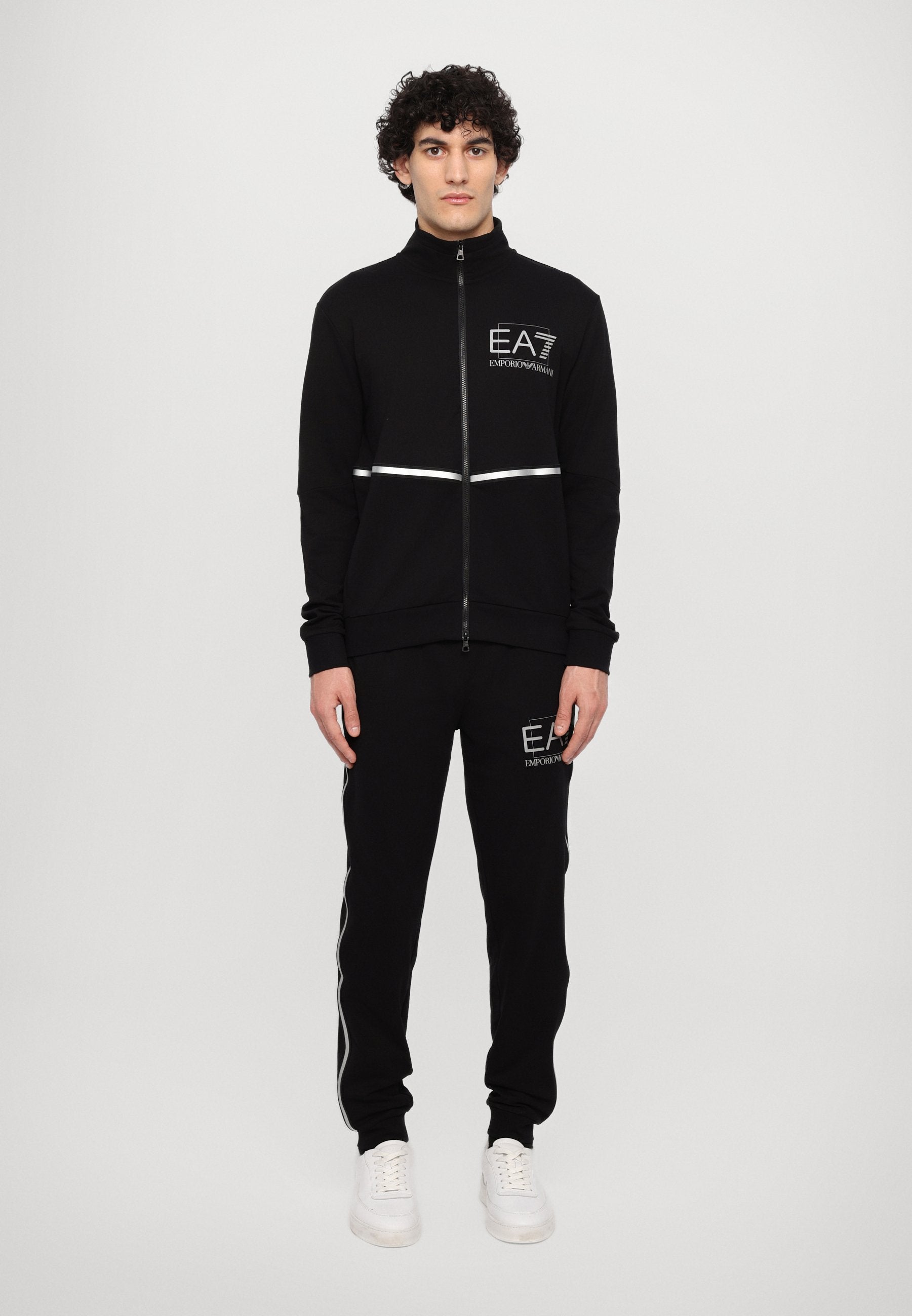 TRAIN VISIBILITY - Tracksuit - black/silver-coloured