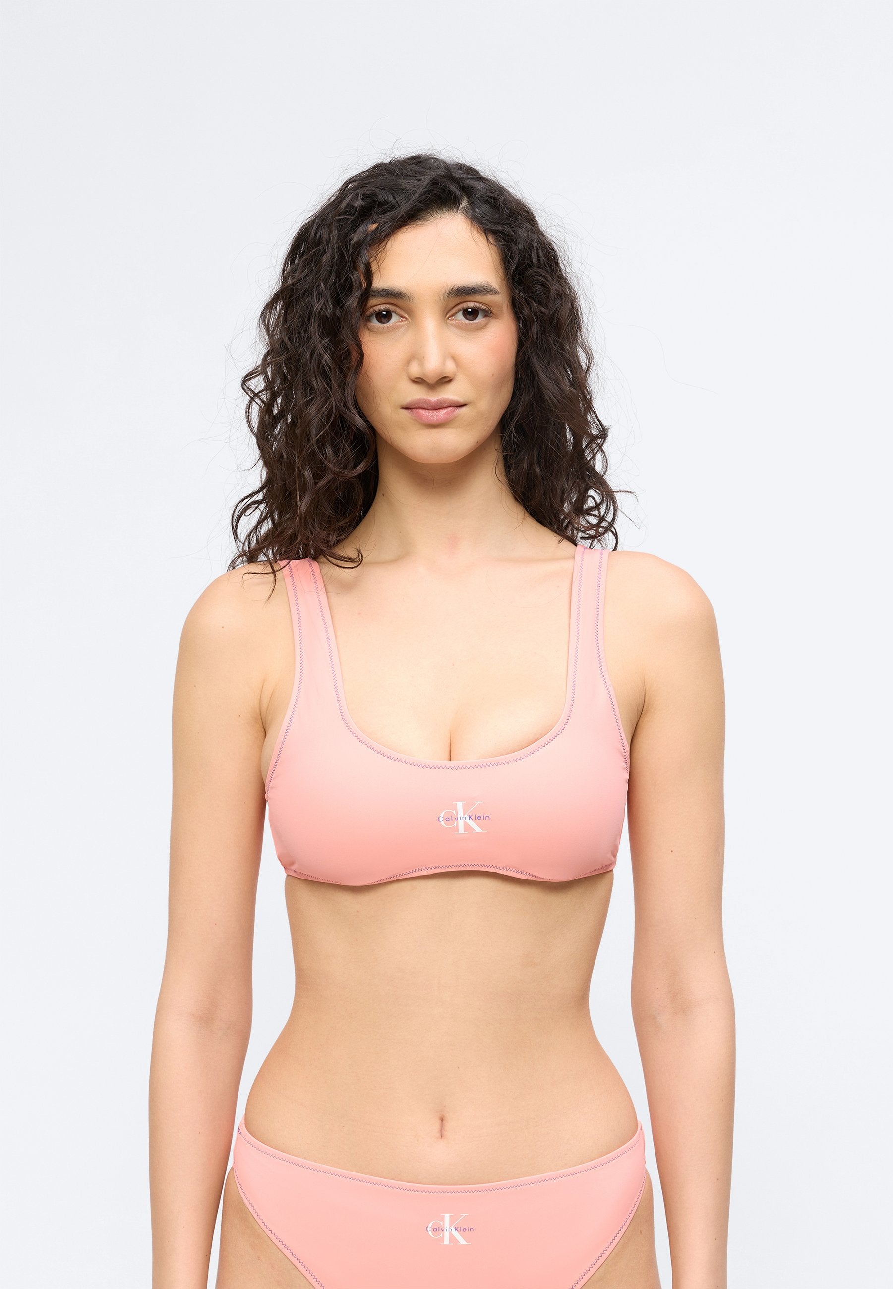 BRALETTE GRAPHIC MONOGRAM - Bikini üstü - yıkanmış parlak kırmızı