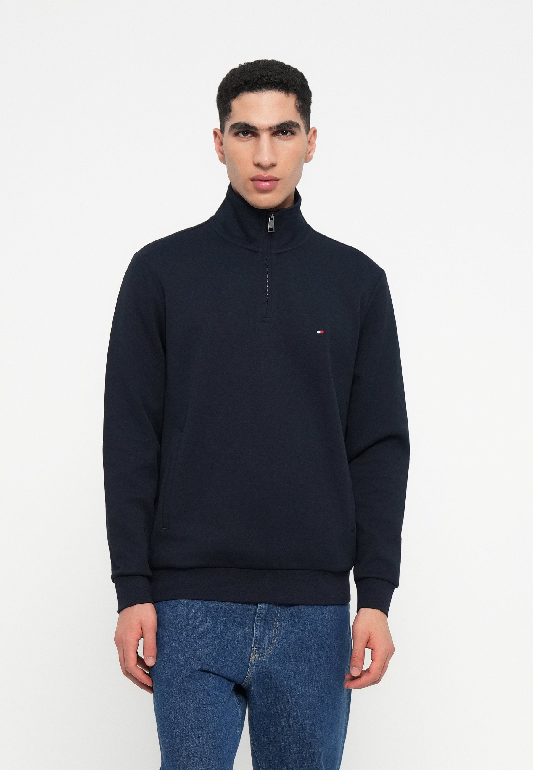 PERFORMANCE QUARTER-ZIP INTECHNO KNIT JUMPER - Sweatshirt - desert sky