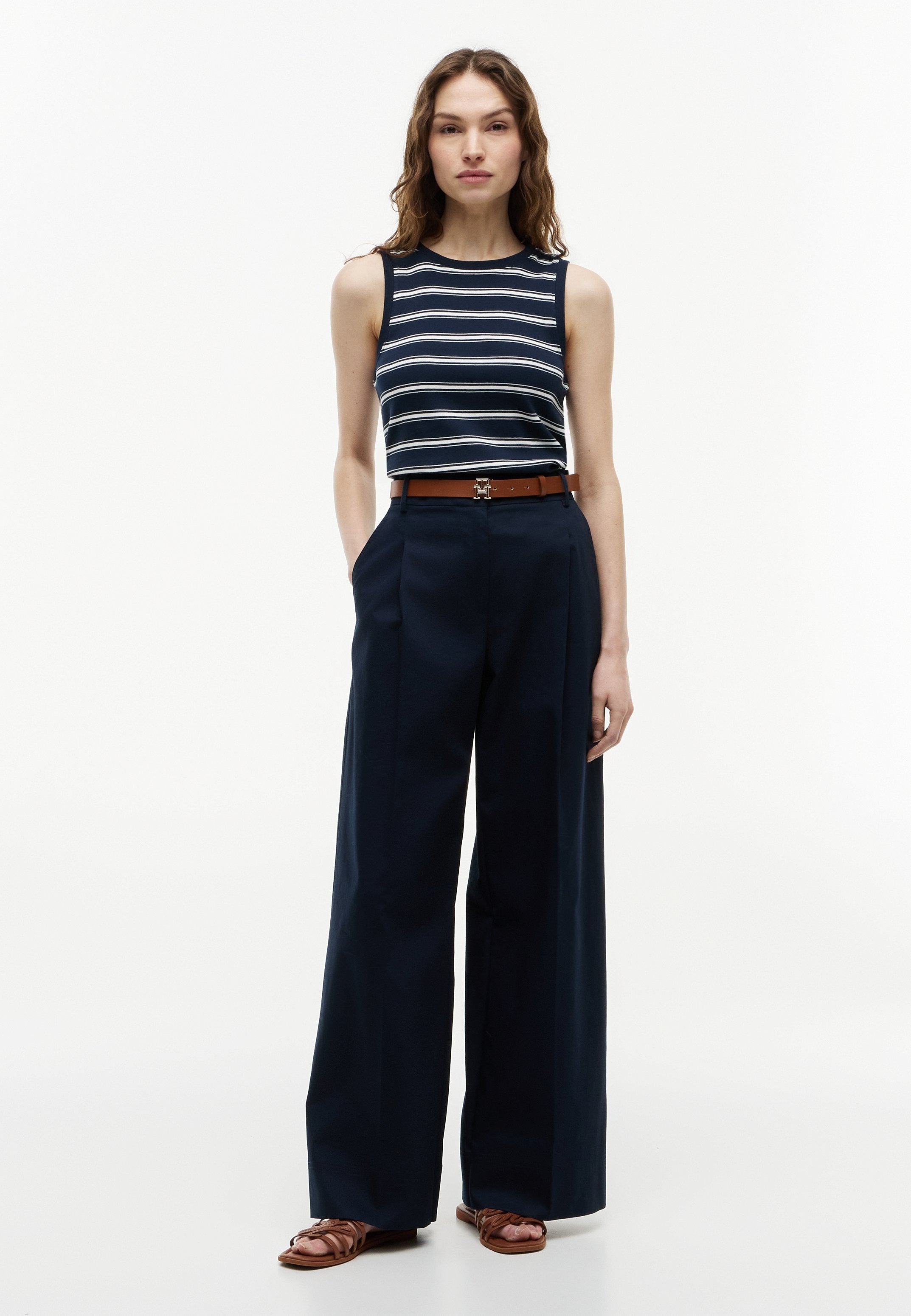 TANK - Top - dark night navy/ecru