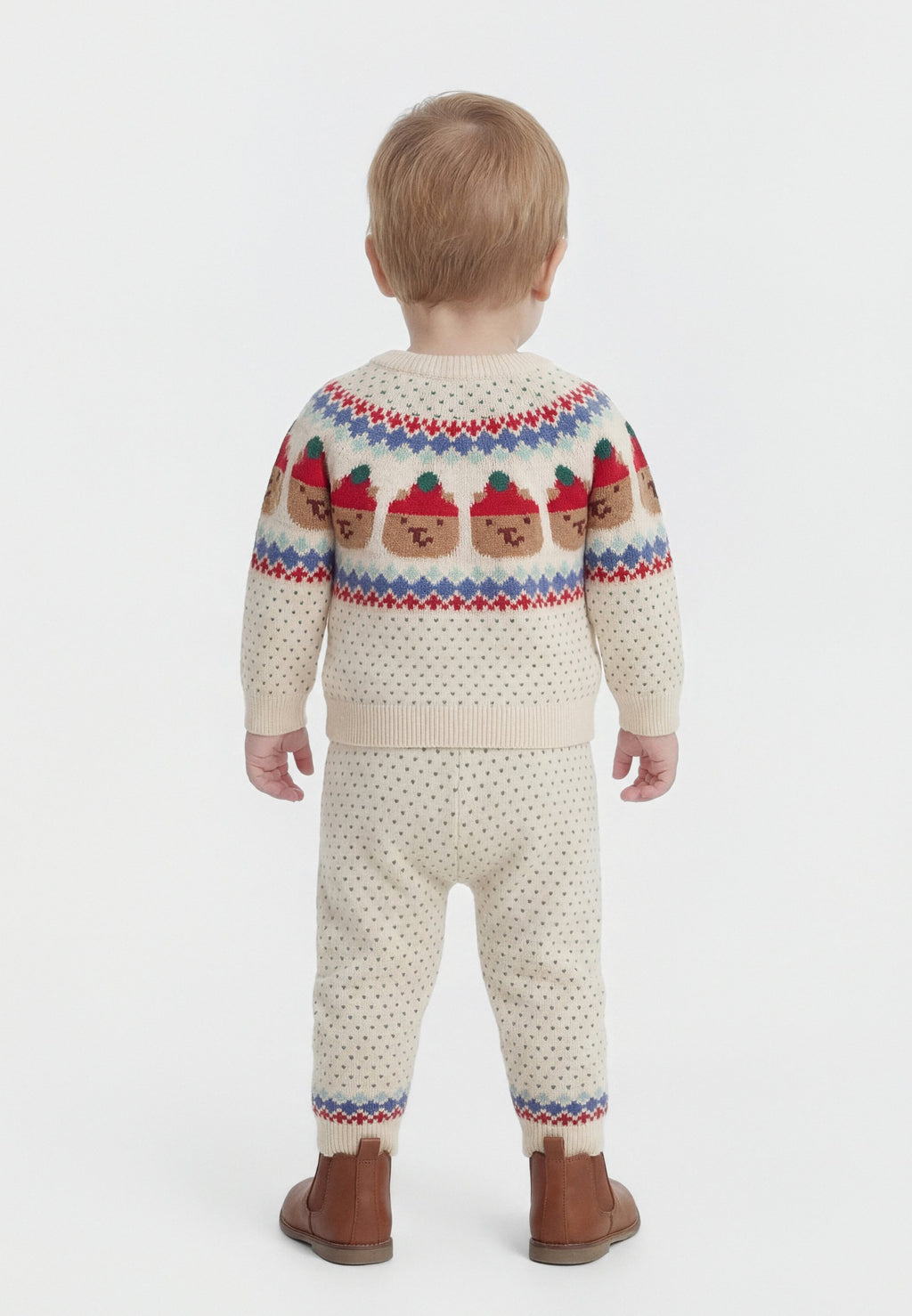 BABY BEAR FAIR ISLE SWEATER OUTFIT SET - Jumper - beige