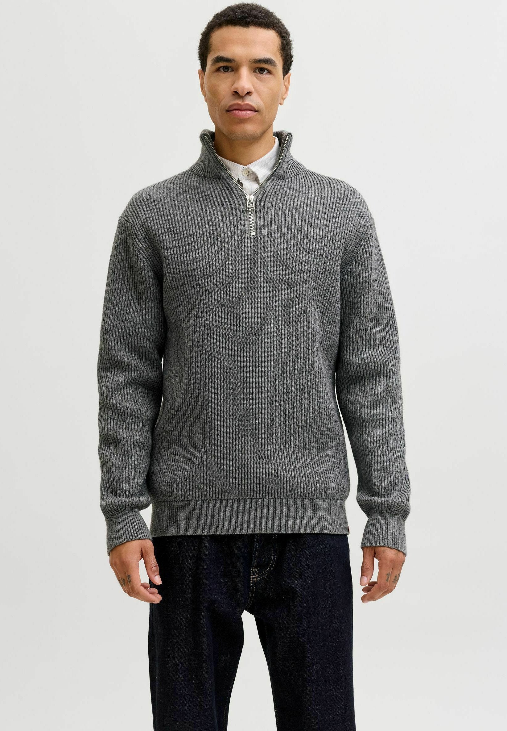 Quarter zip RDD Plain Quarter zip - Jumper - grey melange
