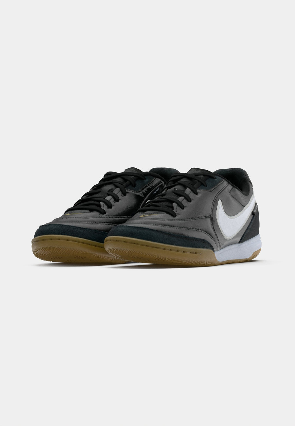 TIEMPO STREETGATO IC UNISEX - Salon futbolu ayakkabısı - siyah/beyaz