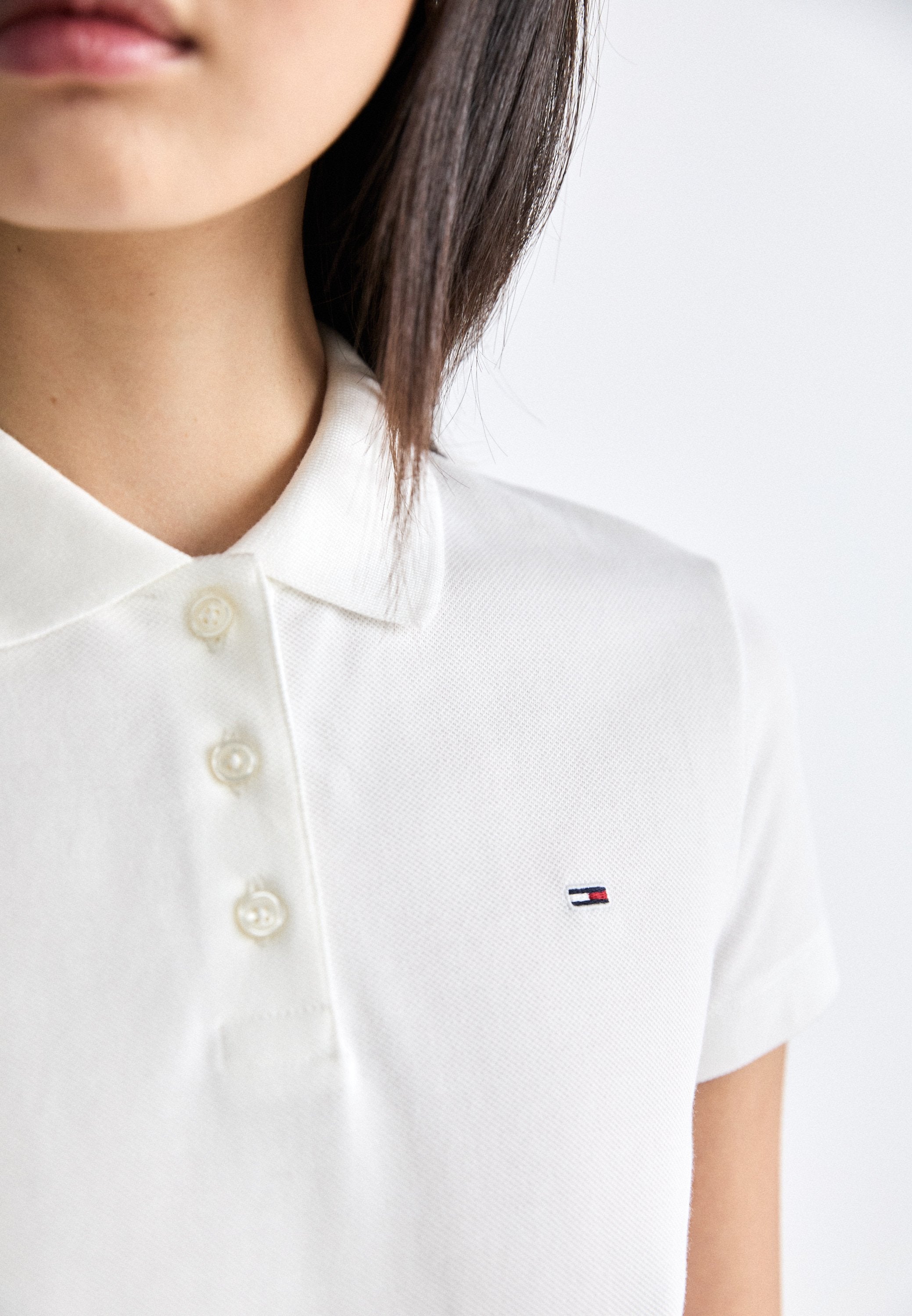 SLIM FIT PIQUE POLO SHIRT - Polo shirt - ecru